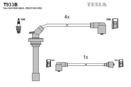 Провода зажигания TESLA T933B