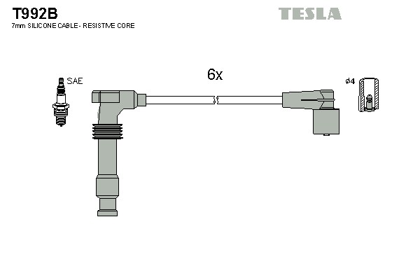 T992B TESLA Провод высоковольтный