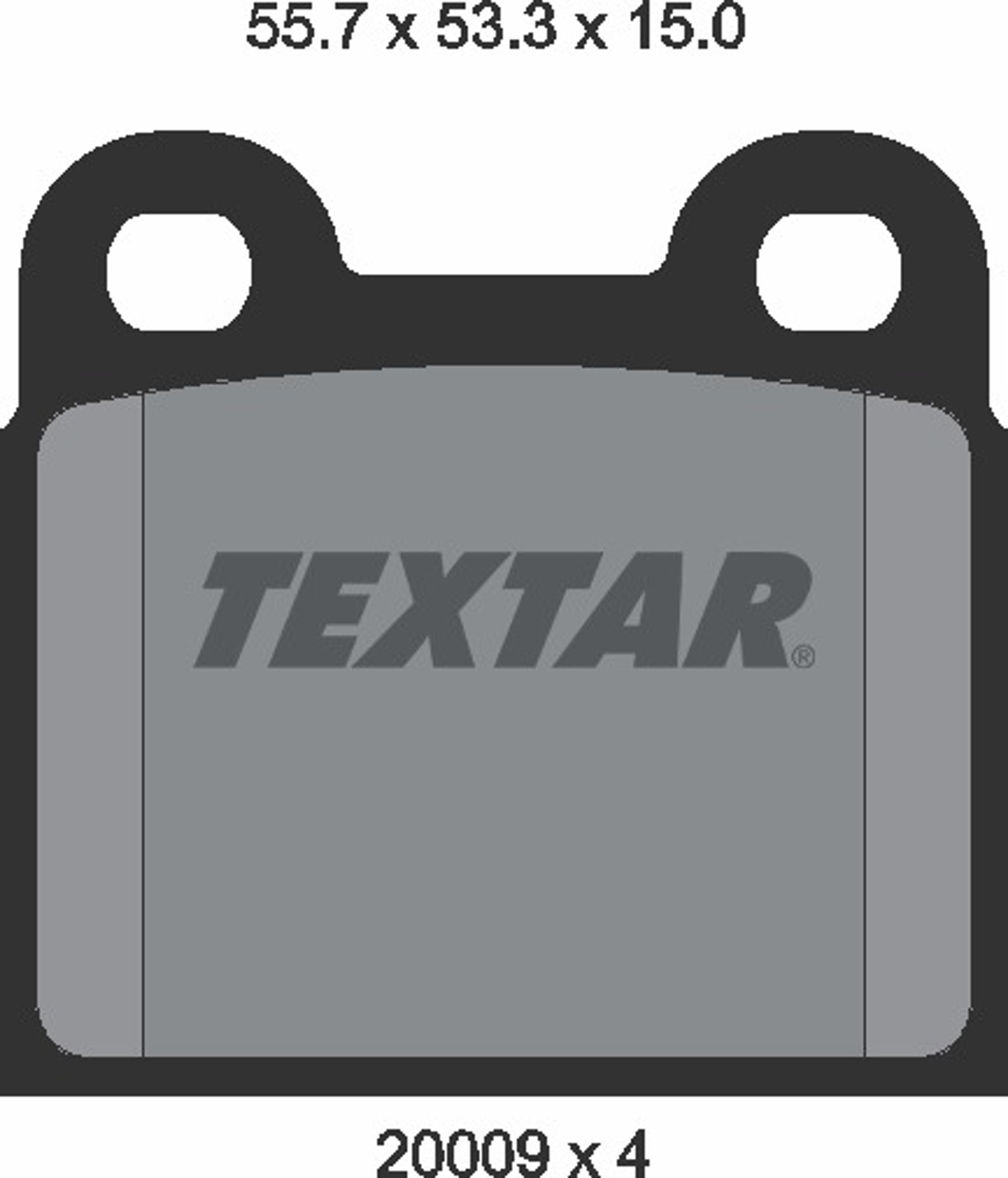 Колодки тормозные дисковые TEXTAR 2000906