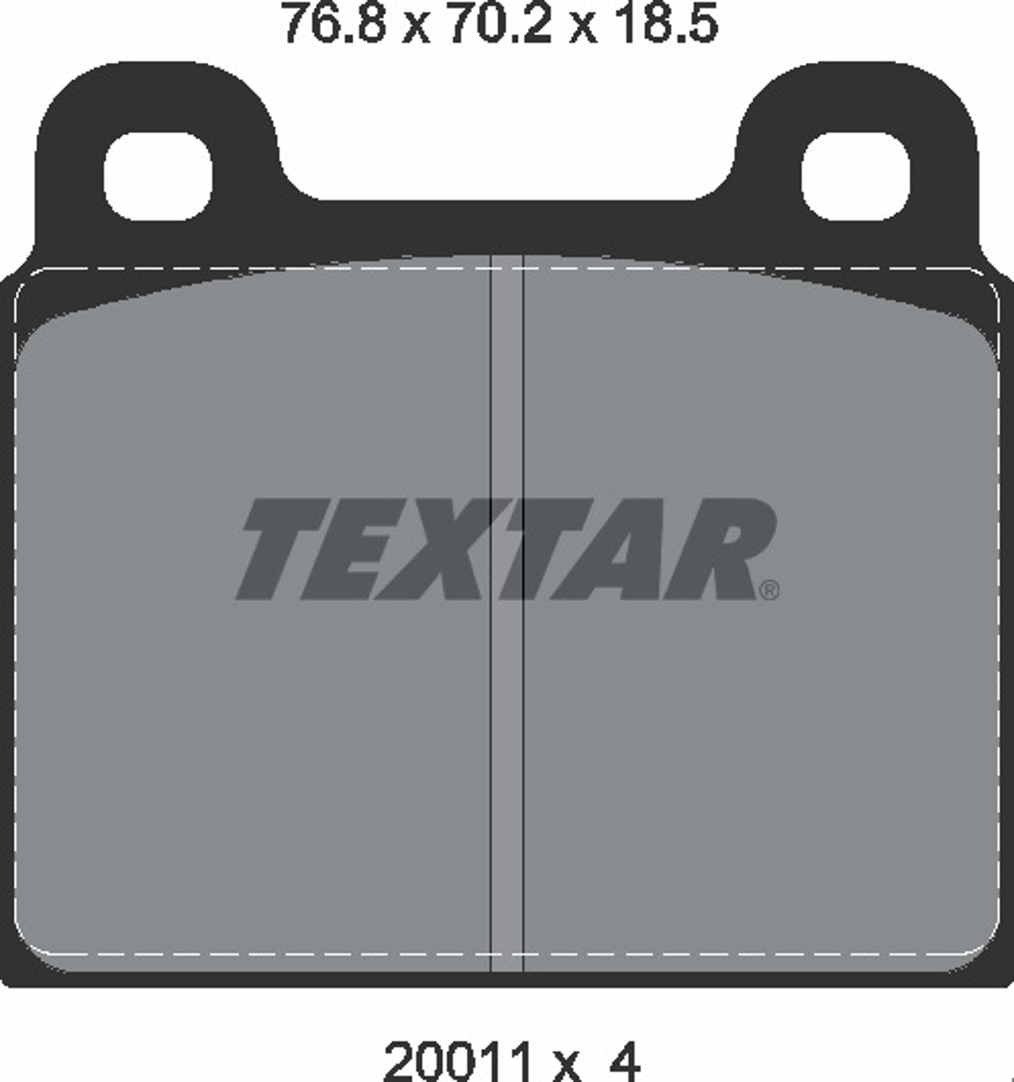 Колодки тормозные дисковые TEXTAR 2001108
