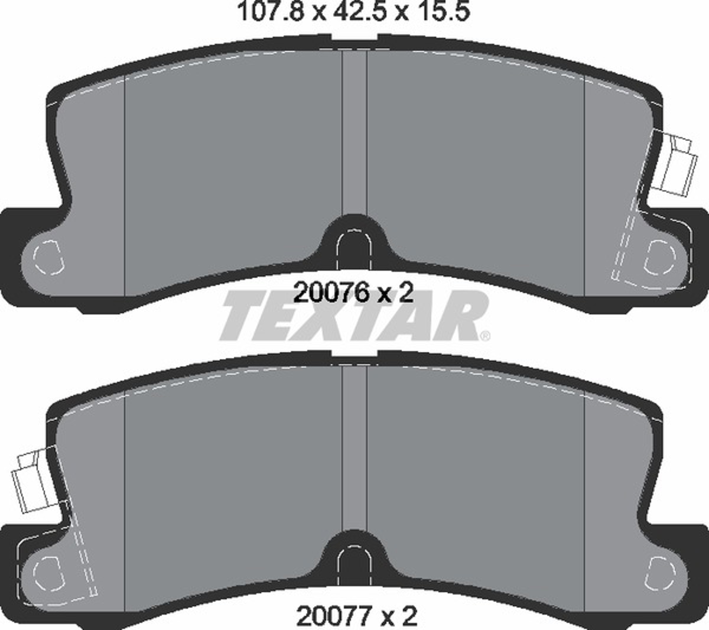 Колодки тормозные дисковые TEXTAR 2007601