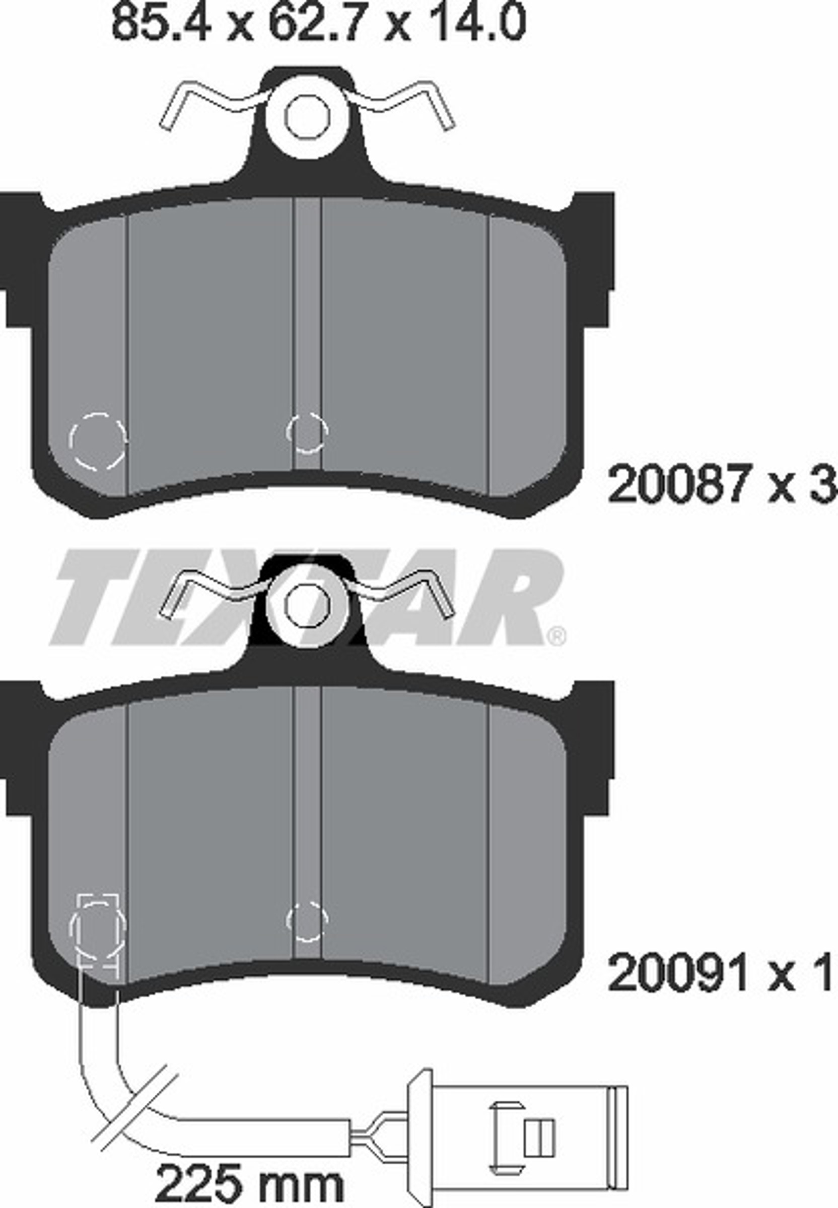Колодки тормозные дисковые TEXTAR 2008701