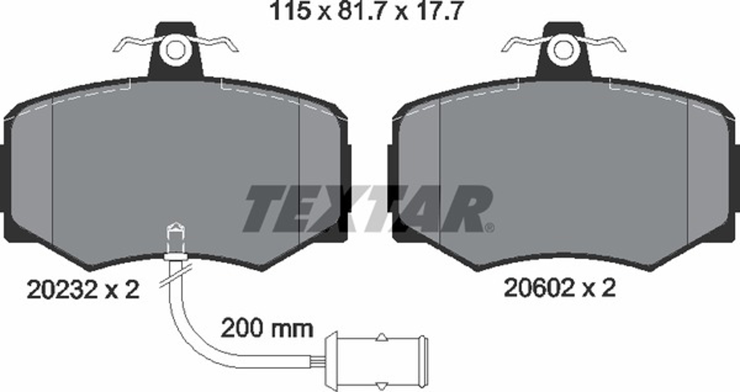 Колодки тормозные дисковые TEXTAR 2023201