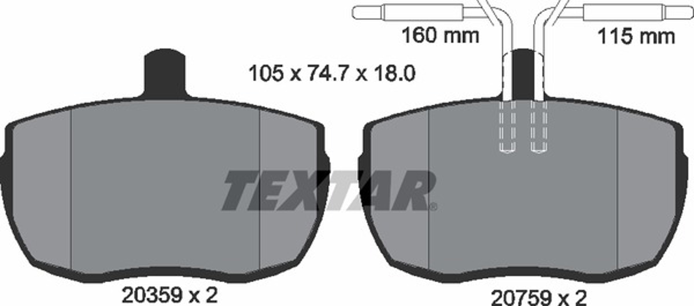 Колодки тормозные дисковые TEXTAR 2035907