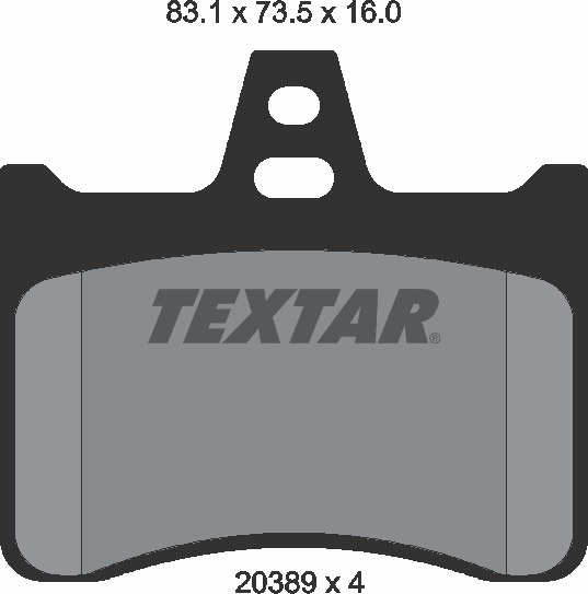 Комплект тормозных колодок дискового тормоза TEXTAR 2038902
