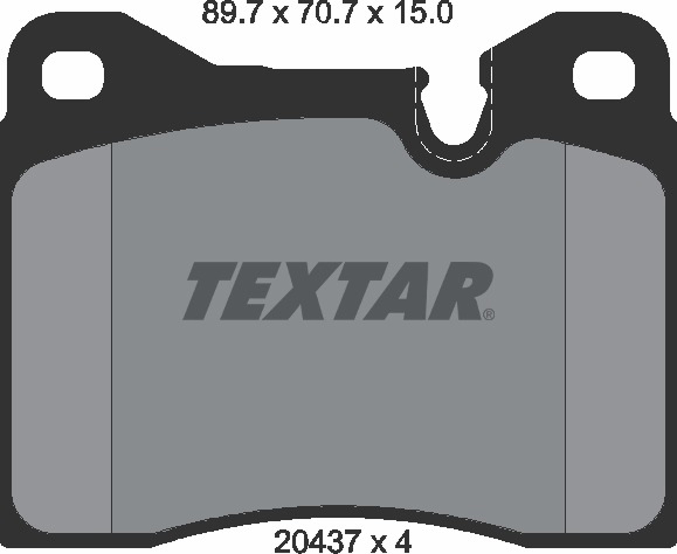 Колодки тормозные дисковые TEXTAR 2043703