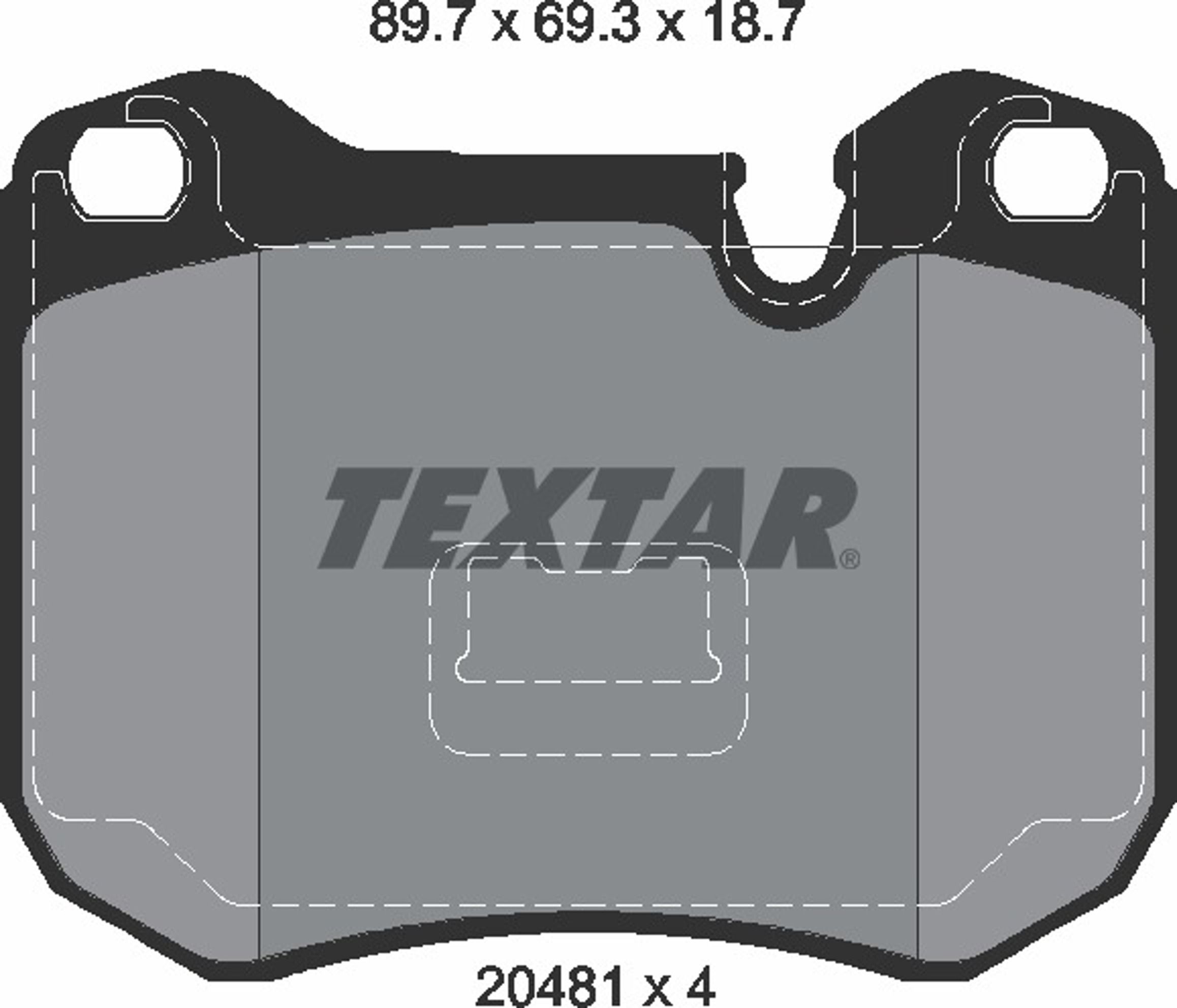 Колодки тормозные дисковые TEXTAR 2048102