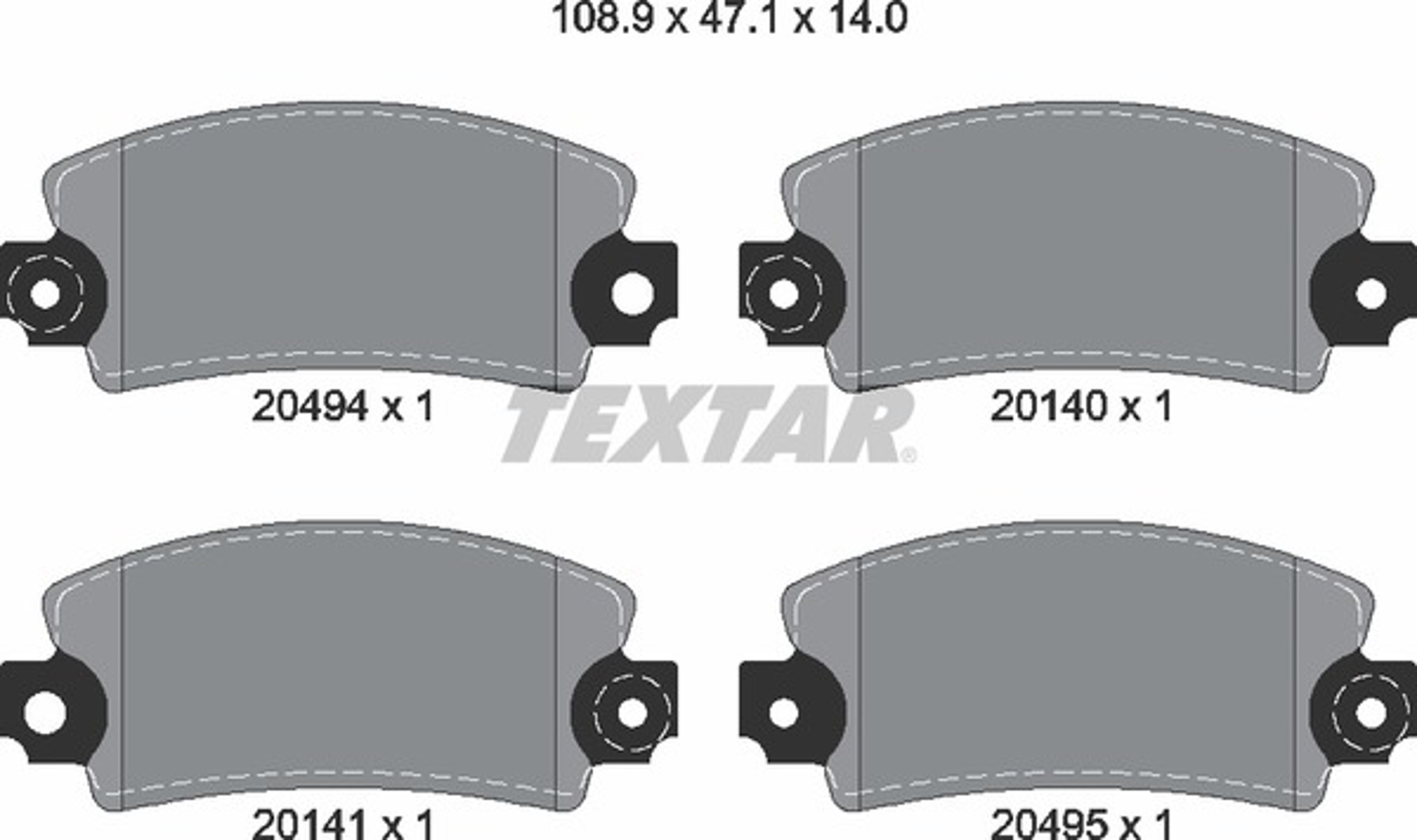 Колодки тормозные дисковые TEXTAR 2049401