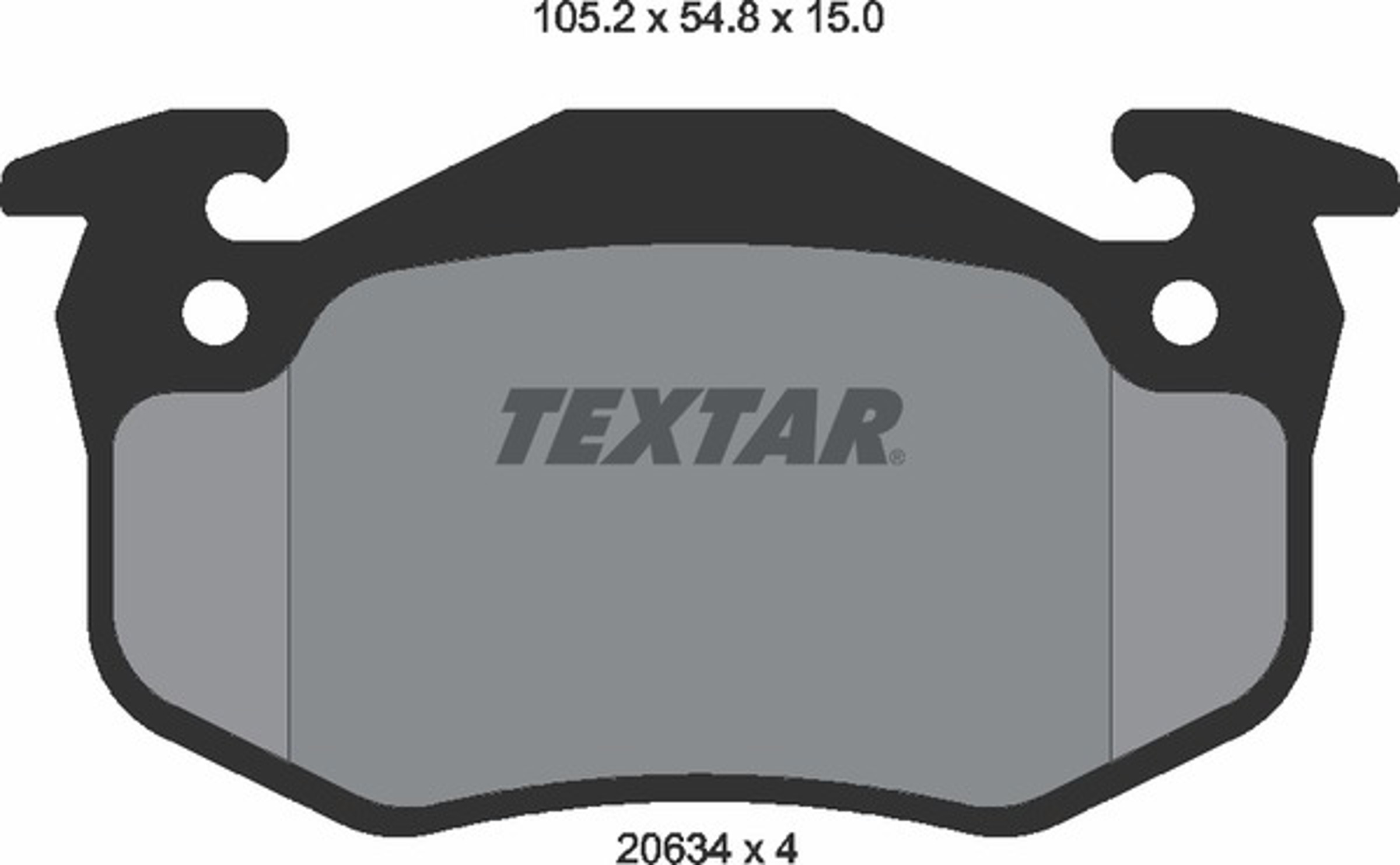 Колодки тормозные дисковые TEXTAR 2063402