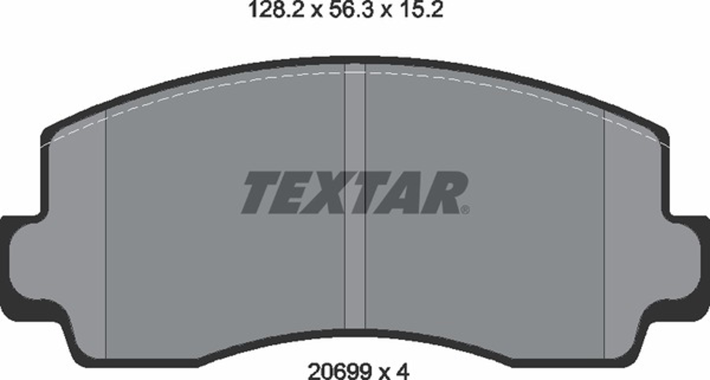 Колодки тормозные дисковые TEXTAR 2069901
