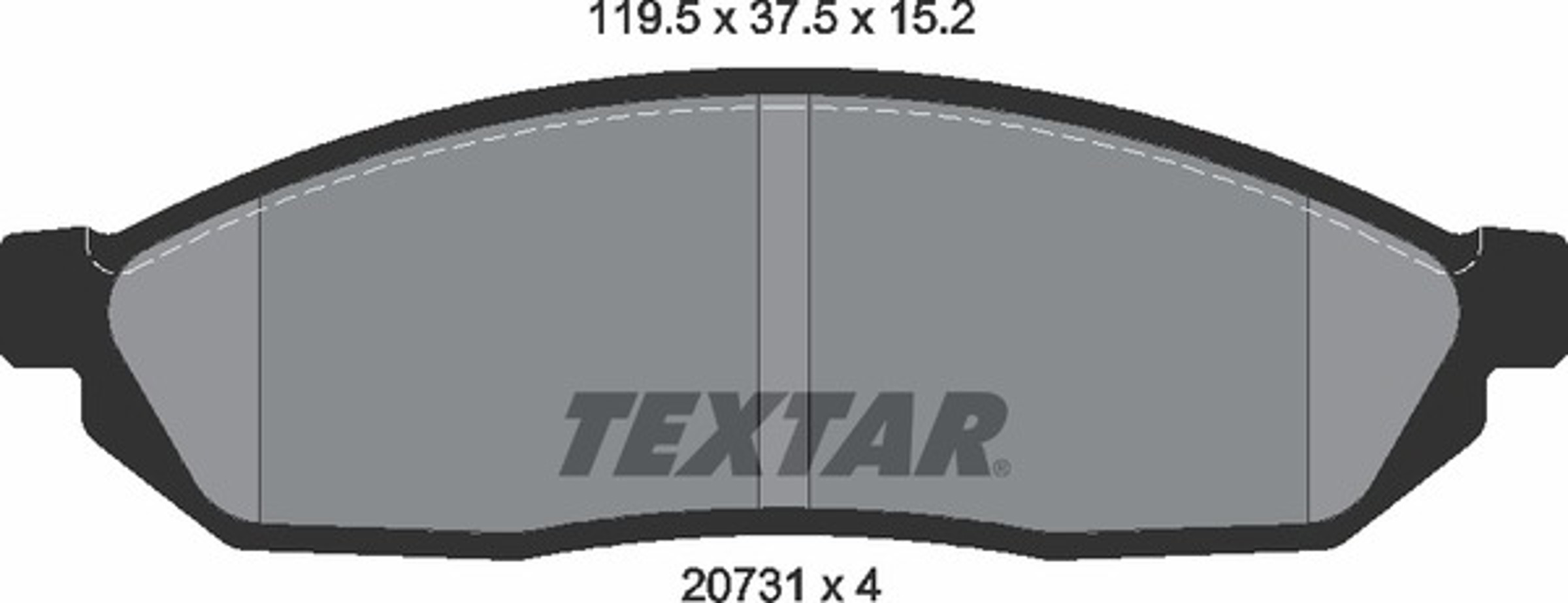 Колодки тормозные дисковые TEXTAR 2073101