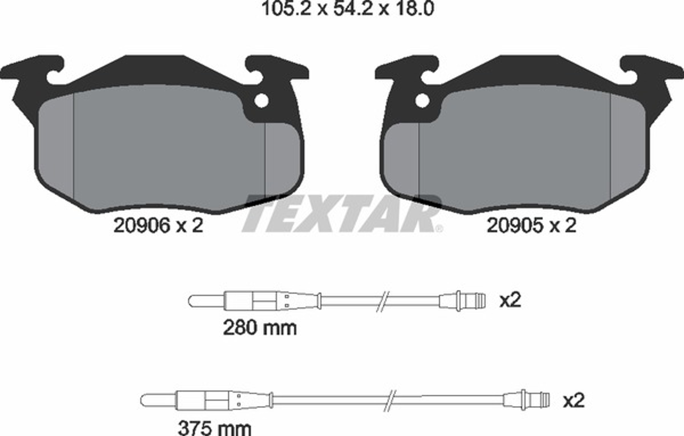 Колодки тормозные дисковые TEXTAR 2090604