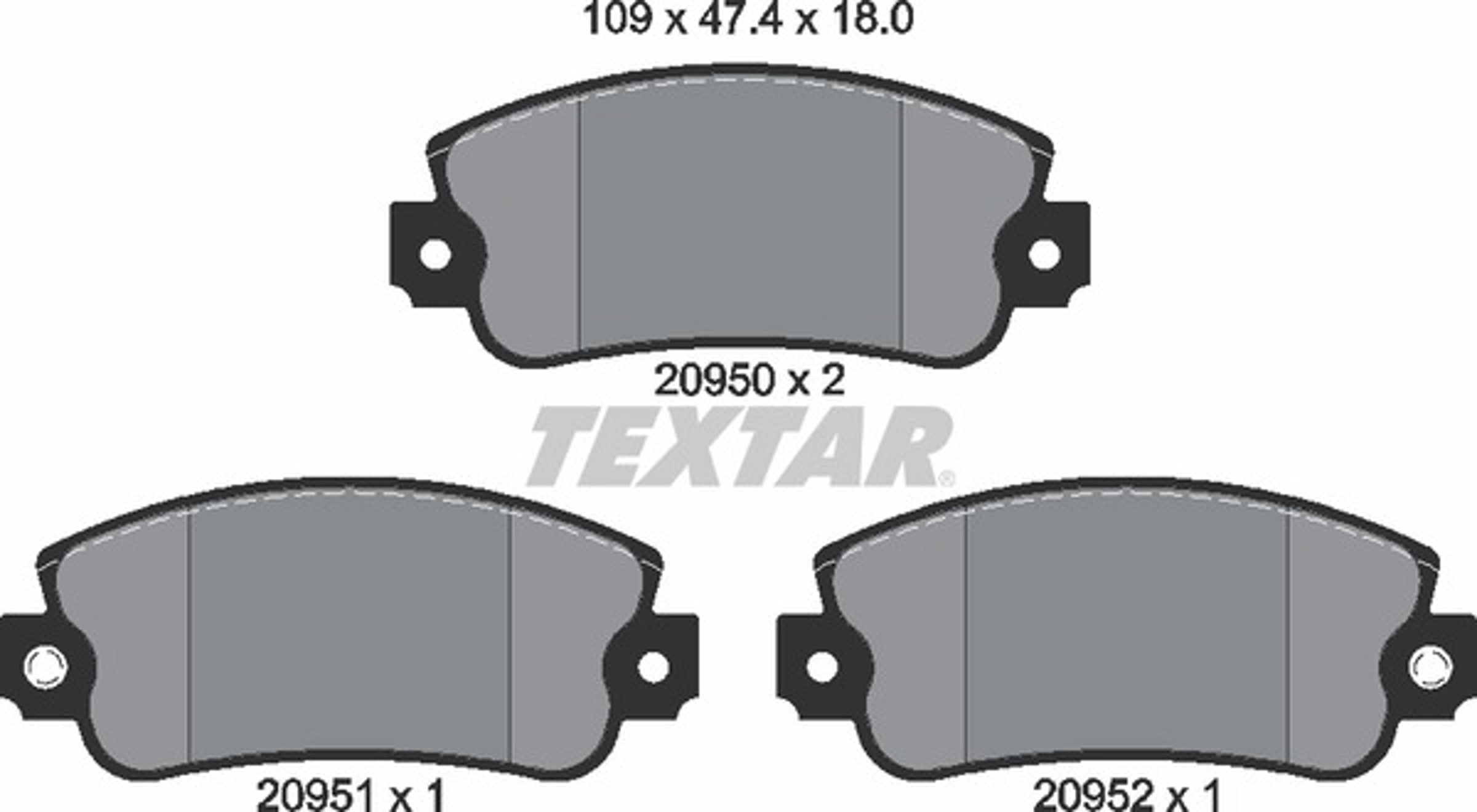 Колодки тормозные дисковые TEXTAR 2095006
