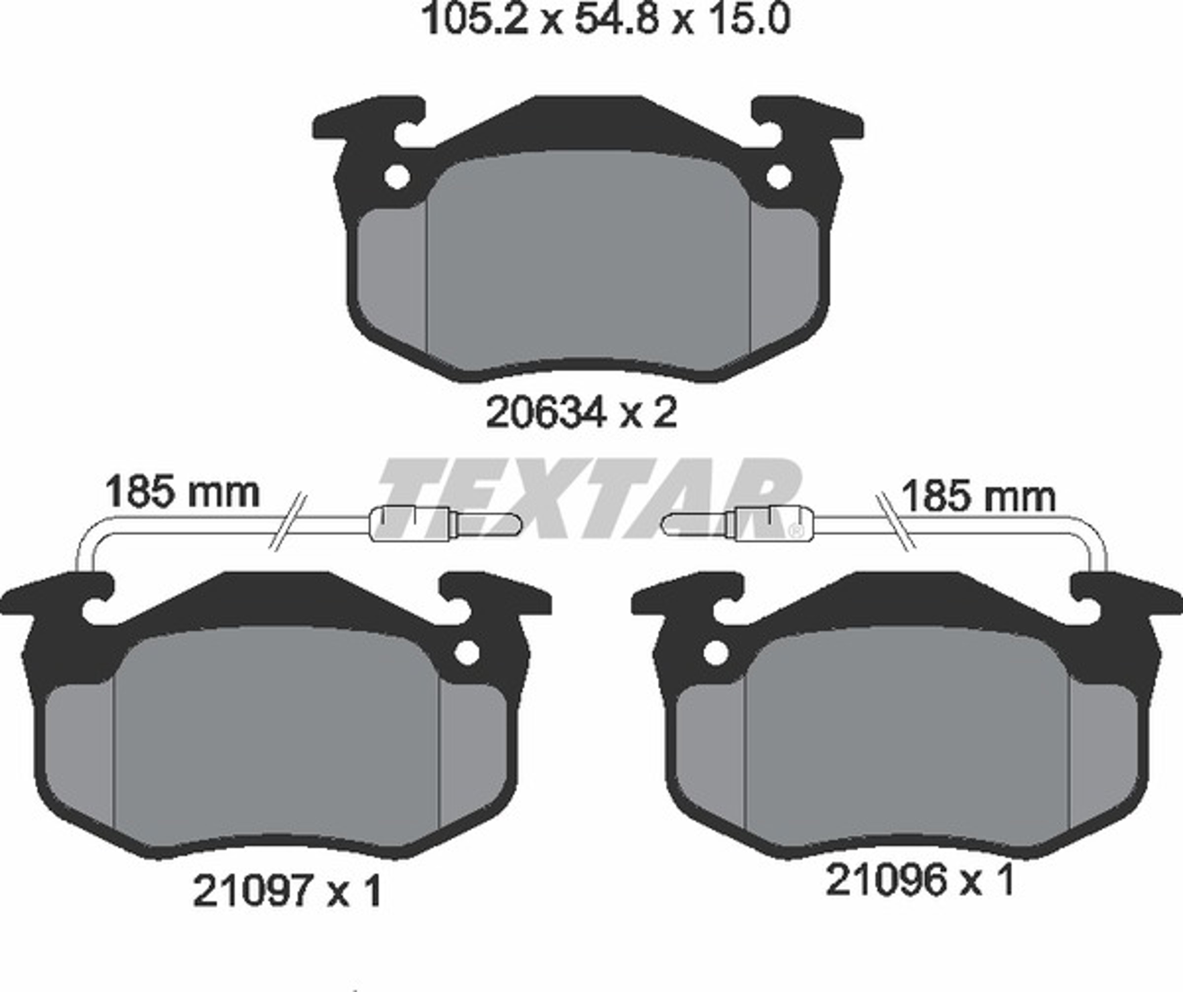 Колодки тормозные дисковые TEXTAR 2109601