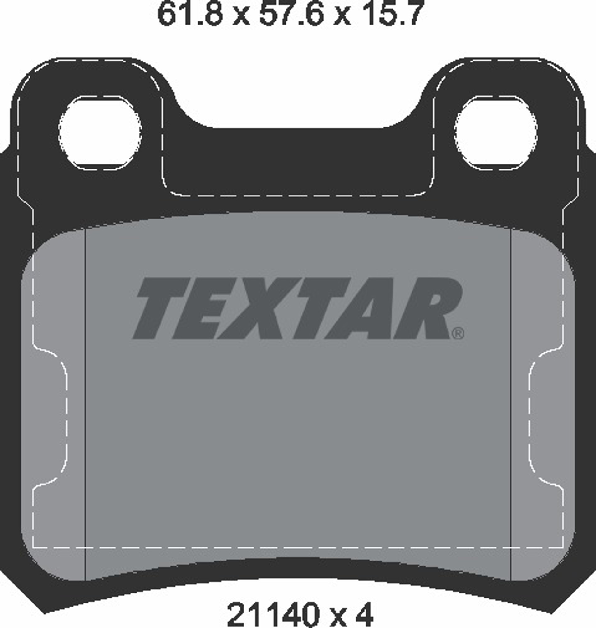 Колодки тормозные дисковые TEXTAR 2114001