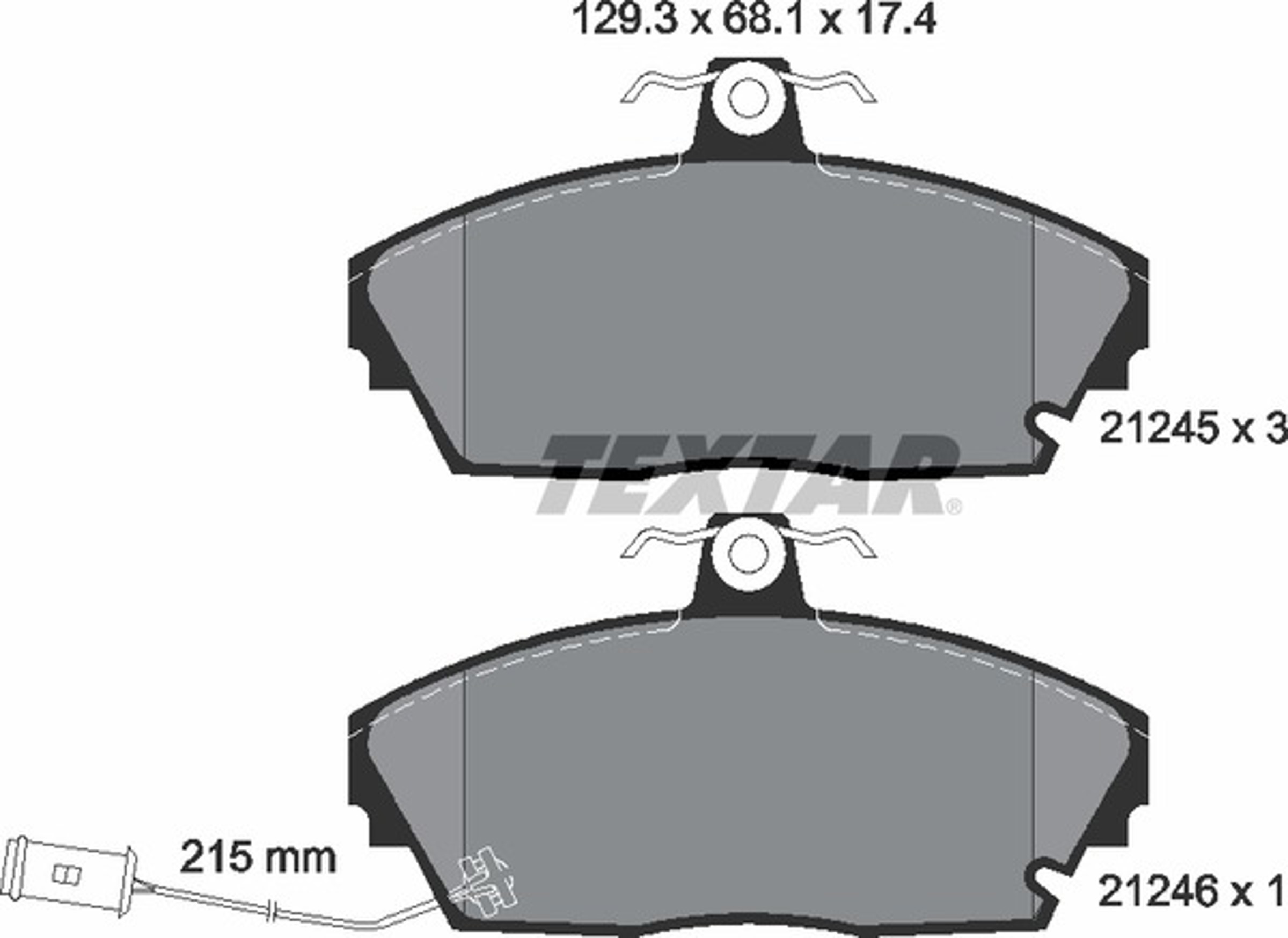 2124501 TEXTAR Колодки тормозные дисковые