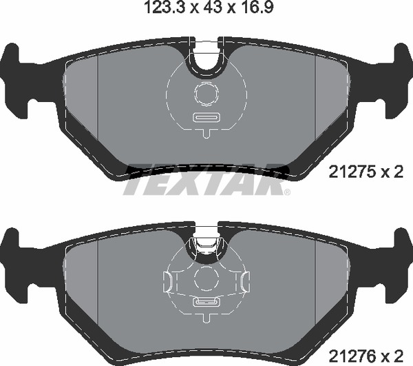 2127501 TEXTAR Тормозные колодки