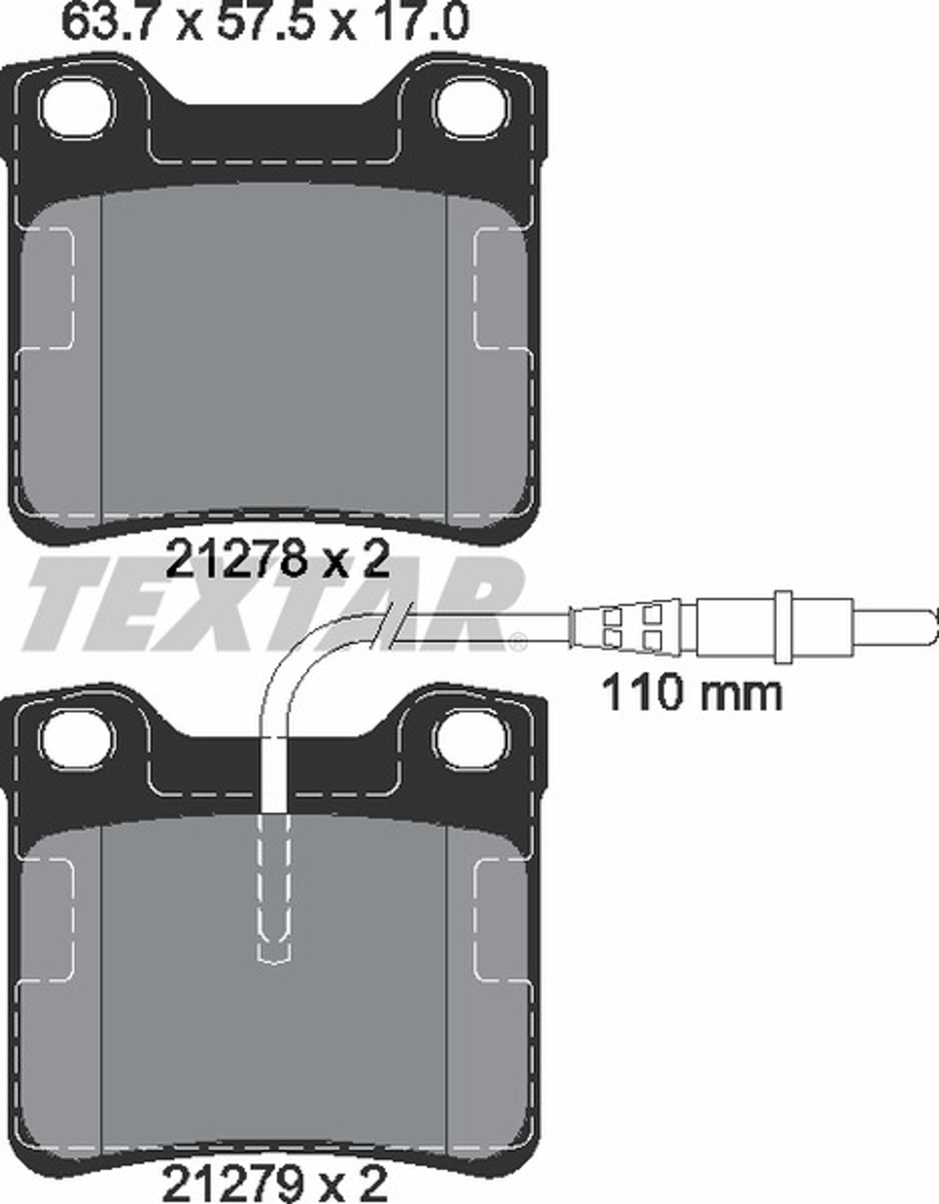 2127801 TEXTAR Колодки тормозные дисковые