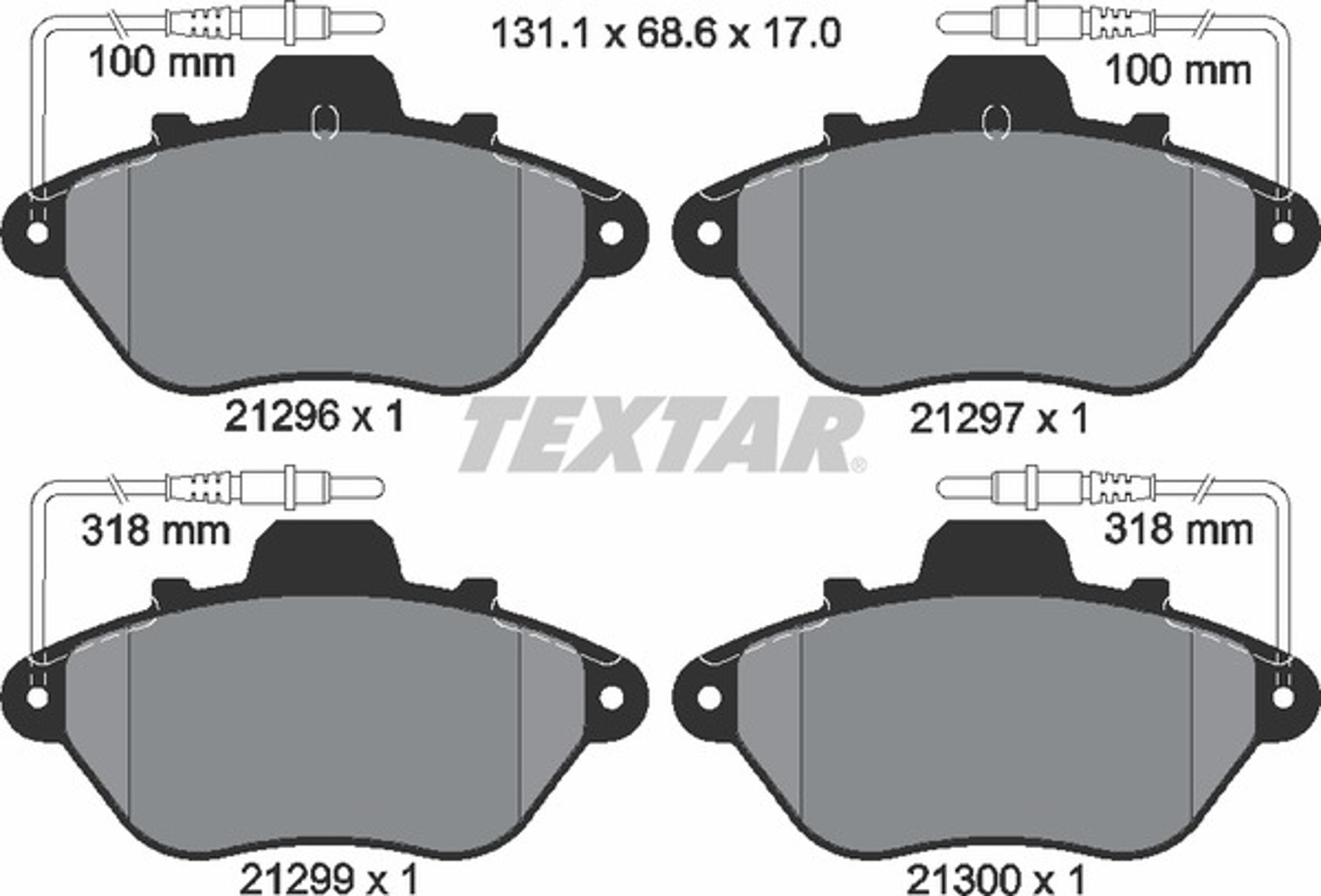 2129603 TEXTAR Колодки тормозные дисковые