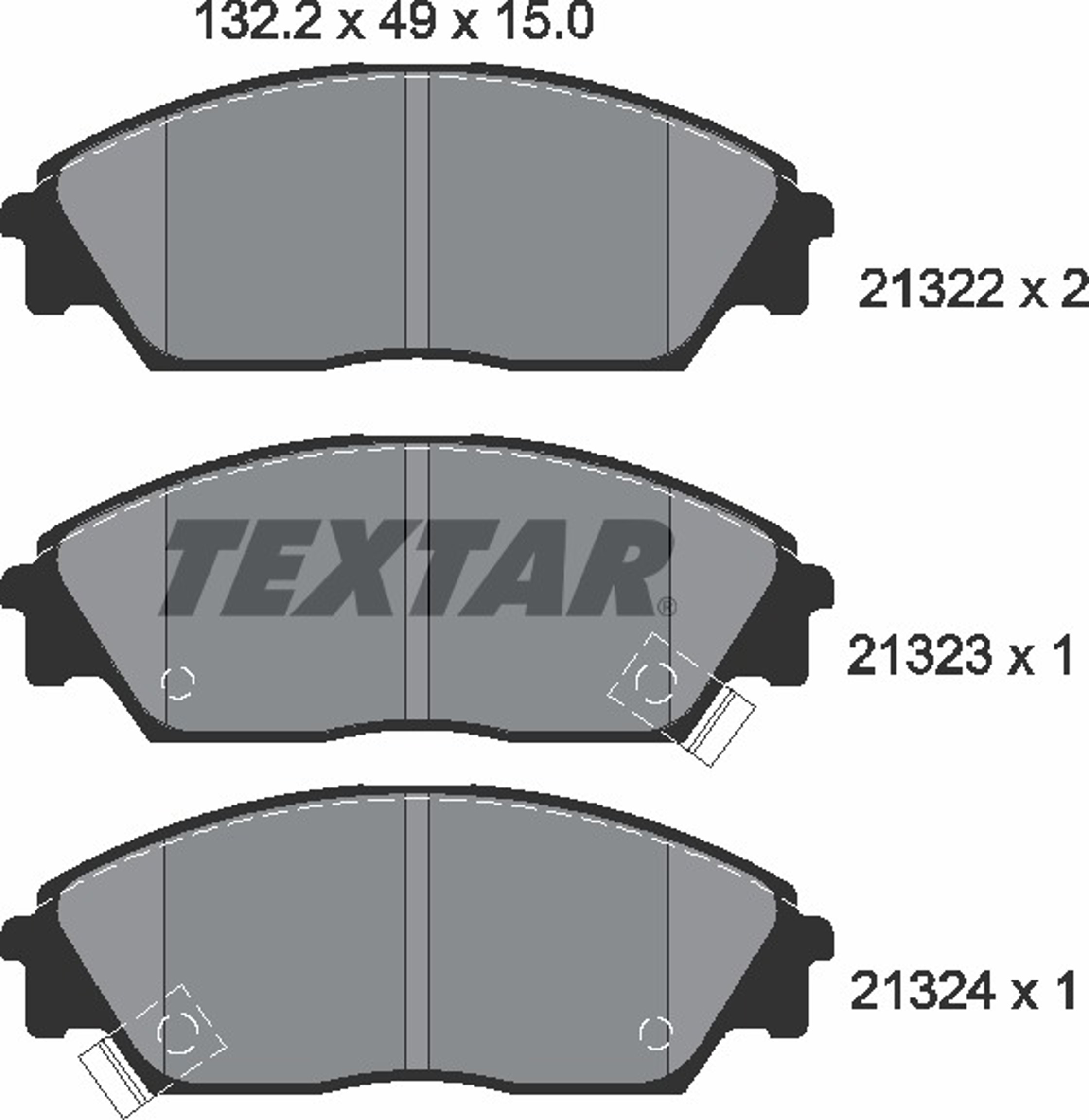 2132201 TEXTAR Колодки тормозные дисковые