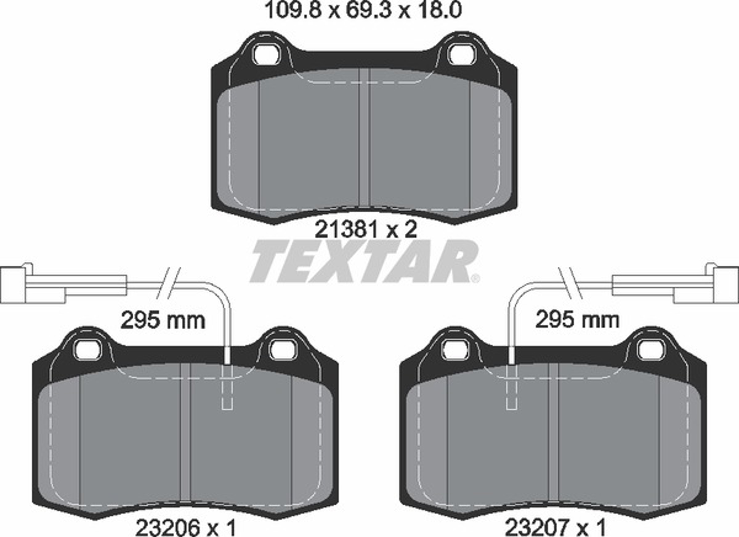 2138103 TEXTAR Колодки тормозные дисковые