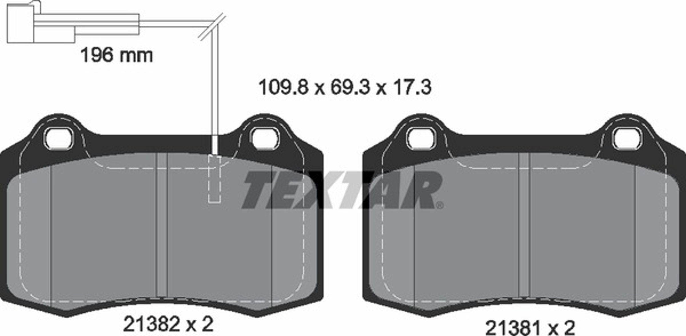Колодки тормозные дисковые TEXTAR 2138201