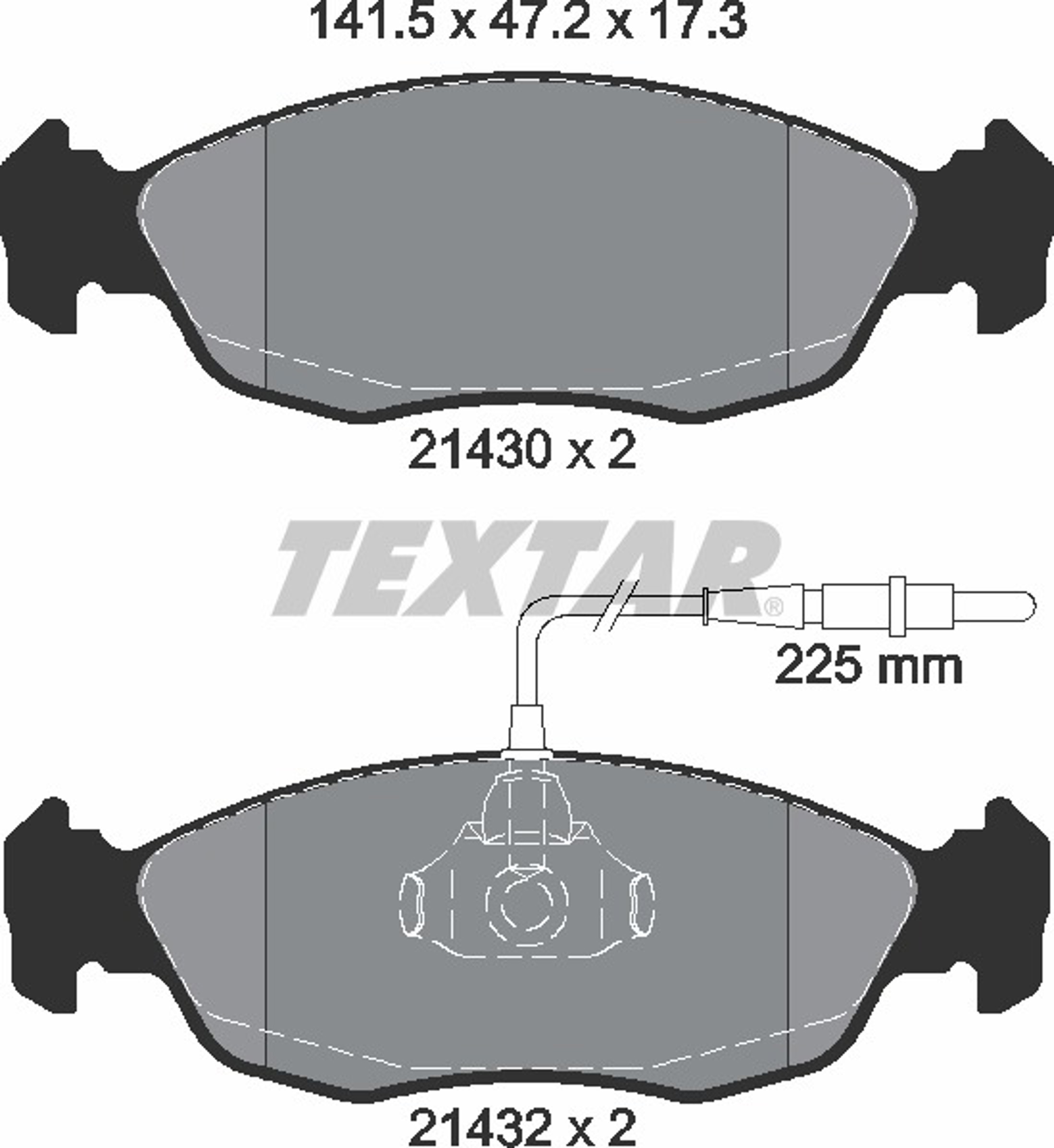 2143001 TEXTAR Колодки тормозные дисковые