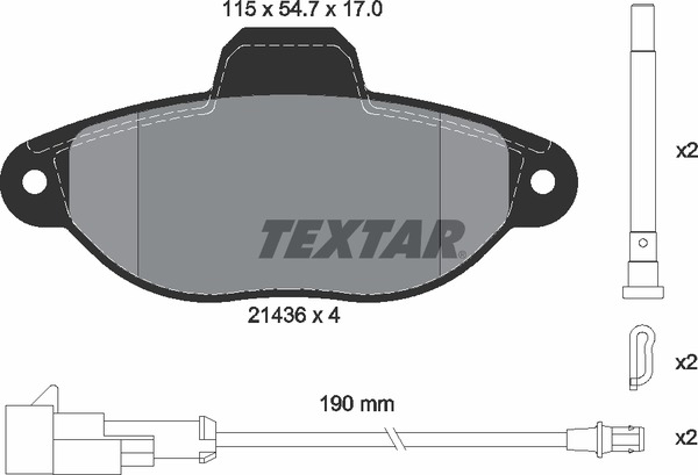 2143609 TEXTAR Колодки тормозные дисковые