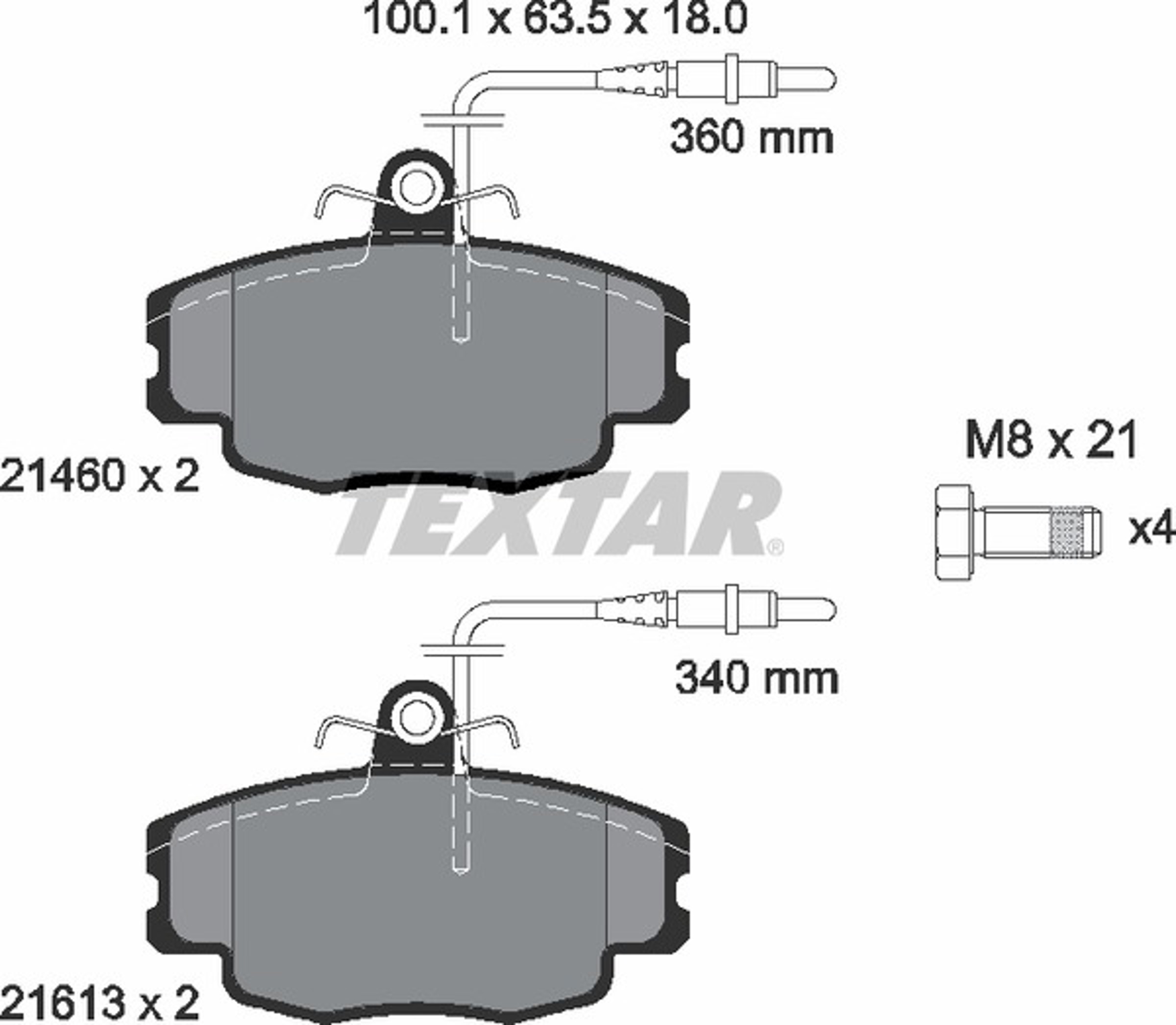 2146002 TEXTAR Колодки тормозные дисковые