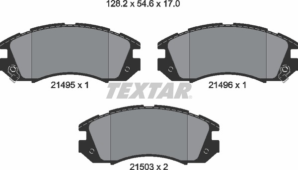 Комплект тормозных колодок дискового тормоза TEXTAR 2149501