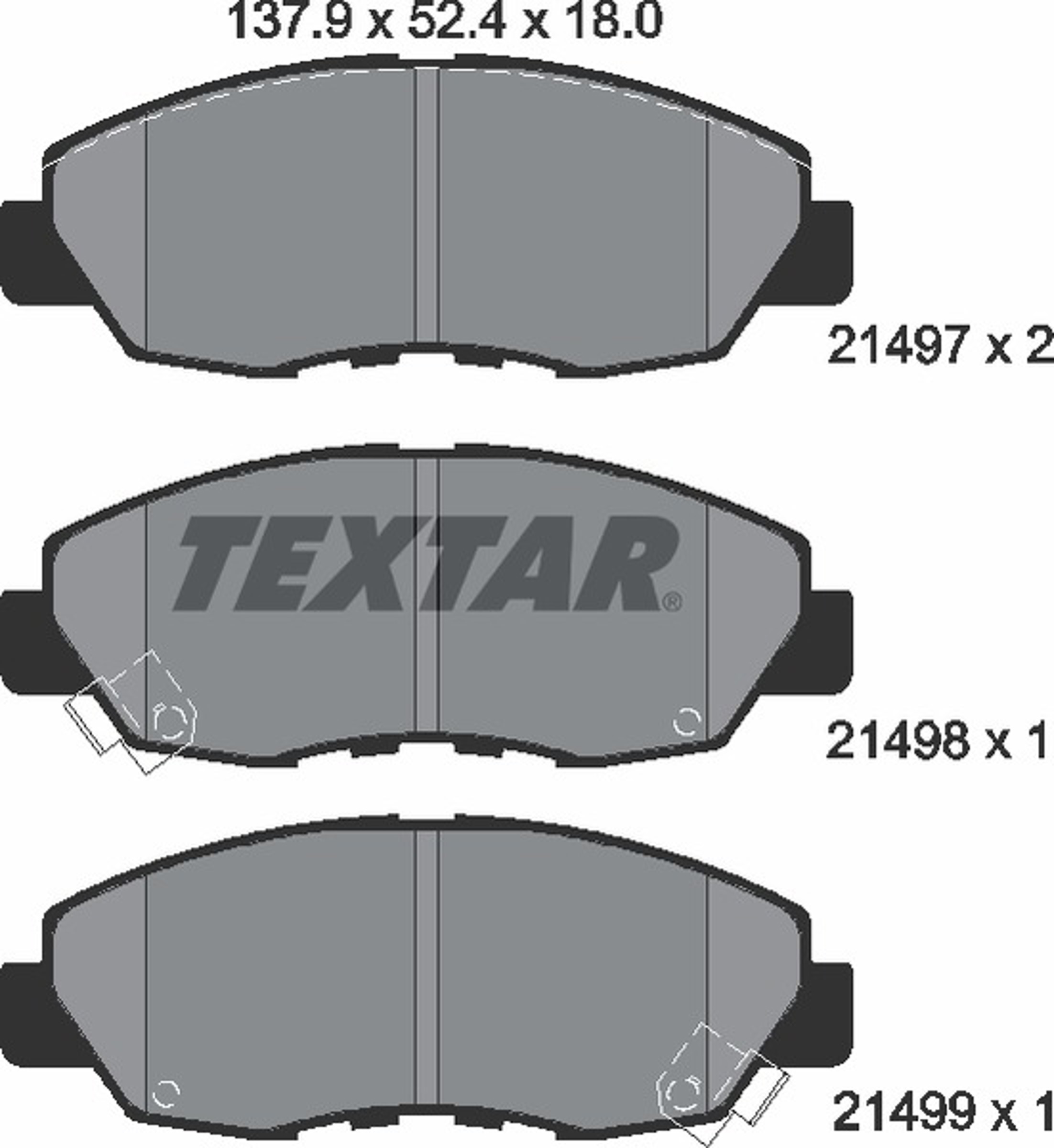 Колодки тормозные дисковые TEXTAR 2149701