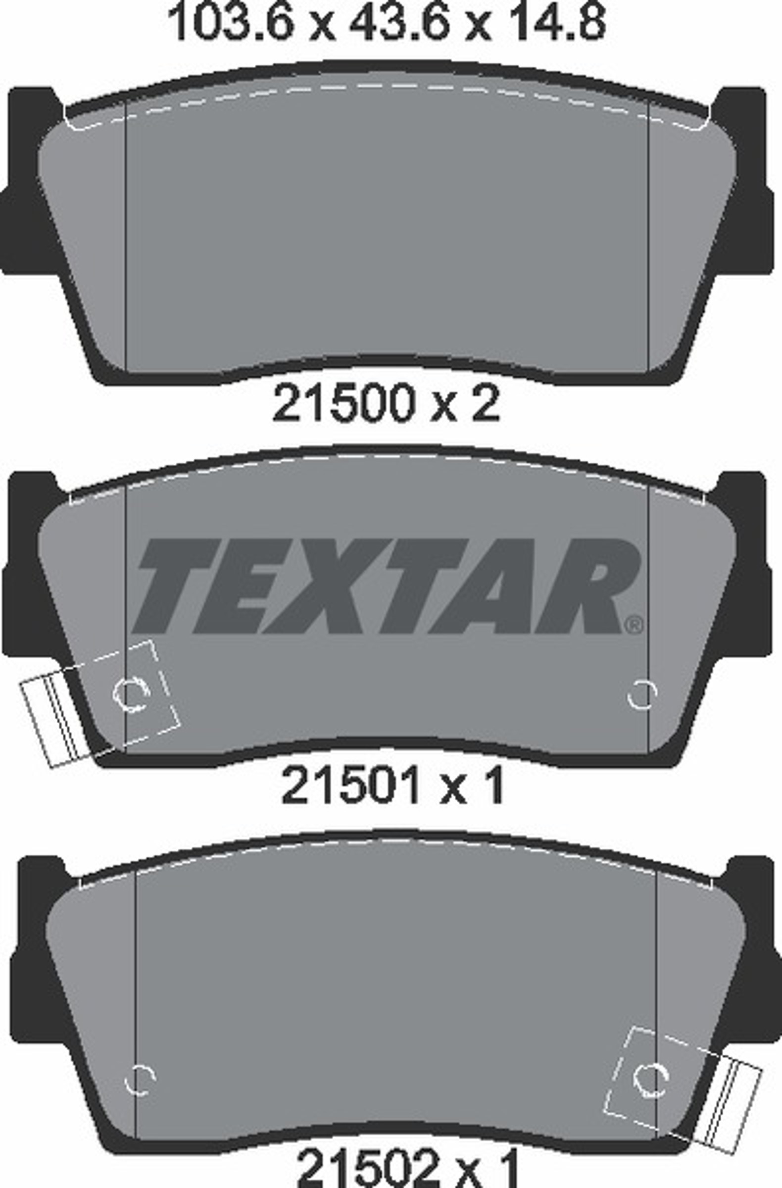 Колодки тормозные дисковые TEXTAR 2150001