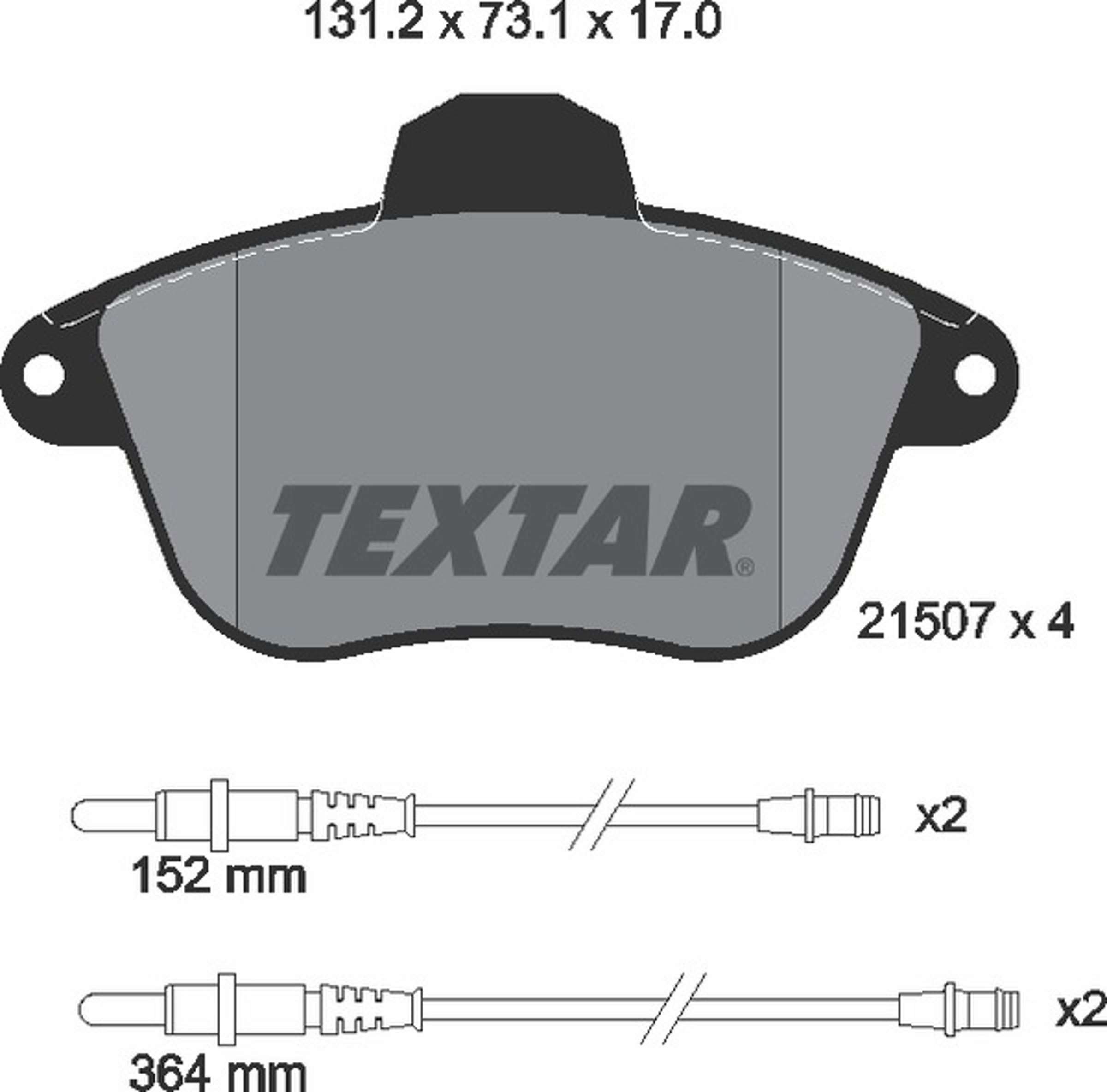 Колодки тормозные дисковые TEXTAR 2150701