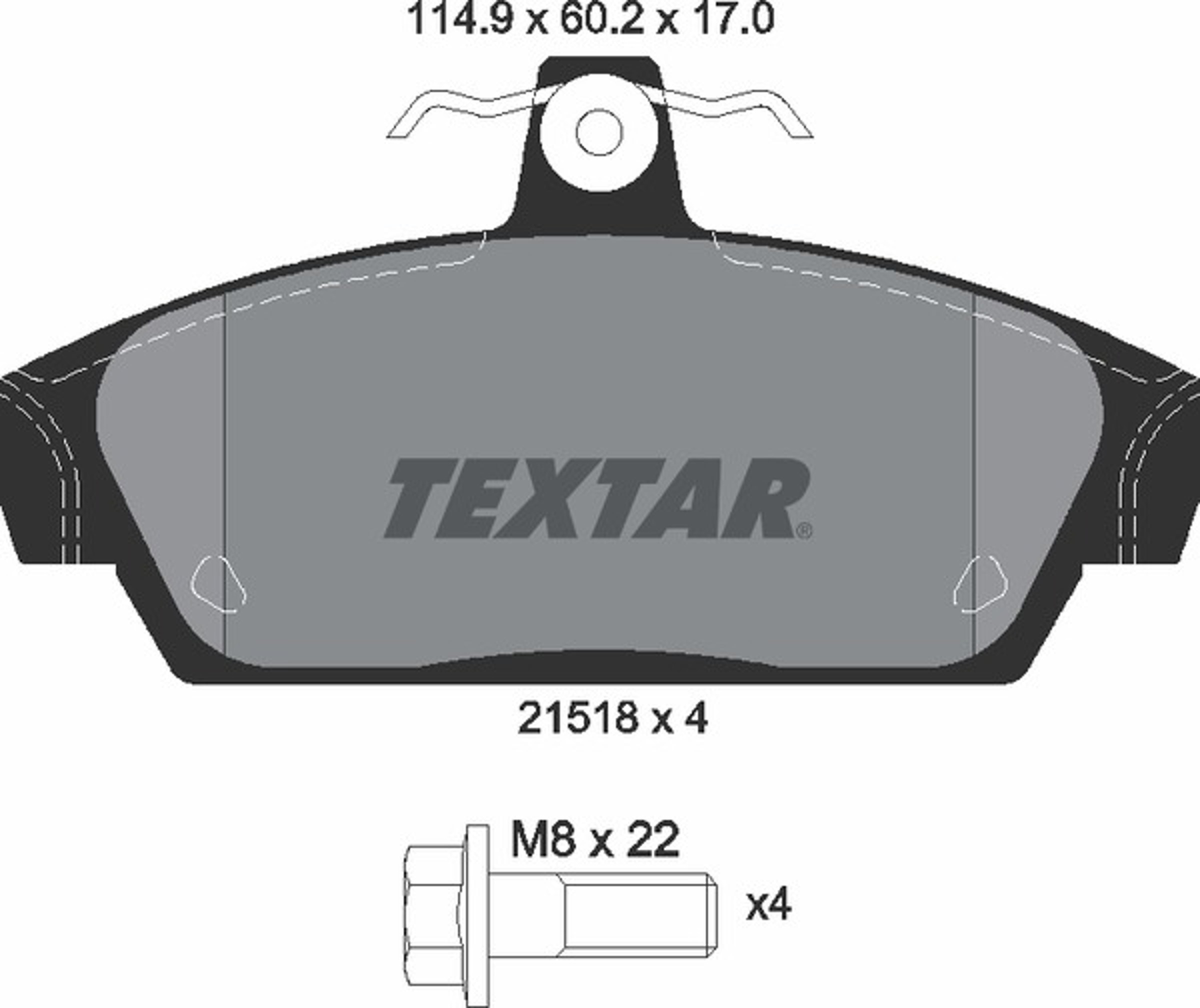 Колодки тормозные дисковые TEXTAR 2151801