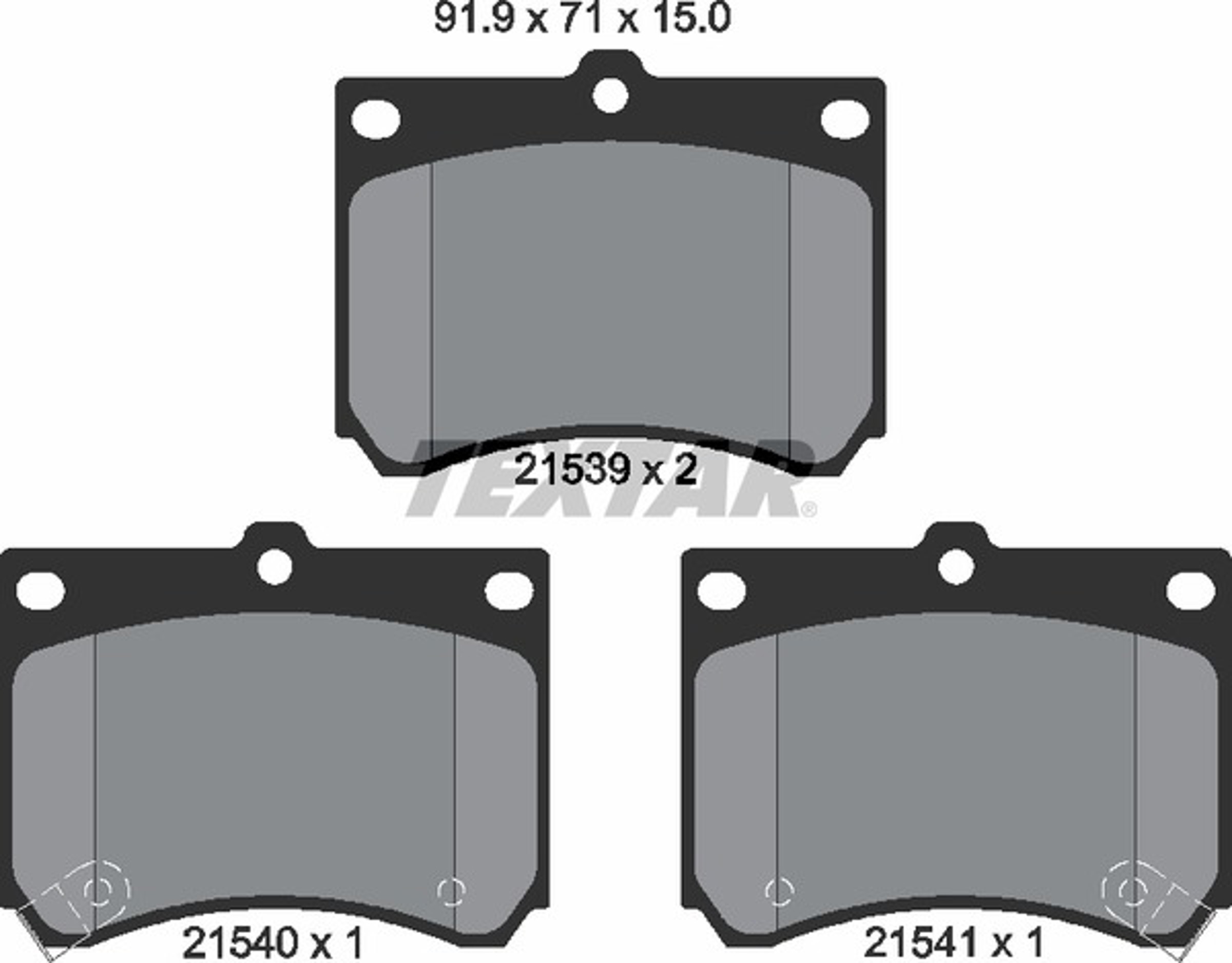 2153901 TEXTAR Колодки тормозные дисковые