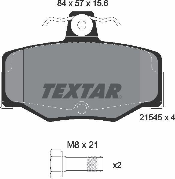 2154501 TEXTAR Тормозные колодки