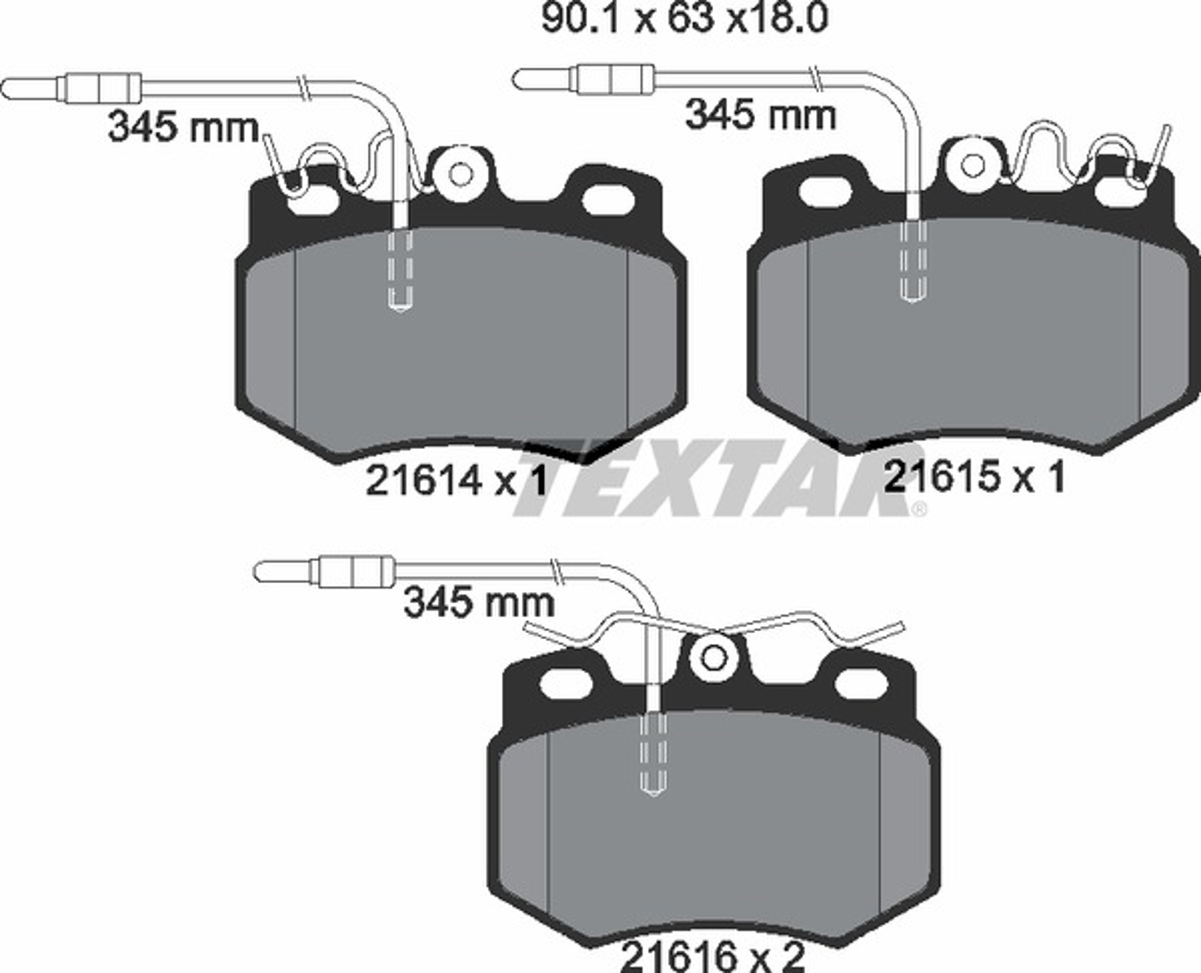 2161403 TEXTAR Колодки тормозные дисковые