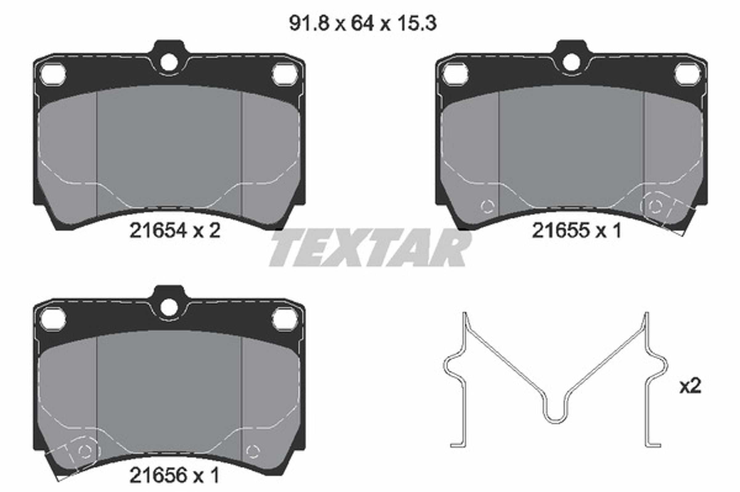 2165404 TEXTAR Колодки тормозные дисковые