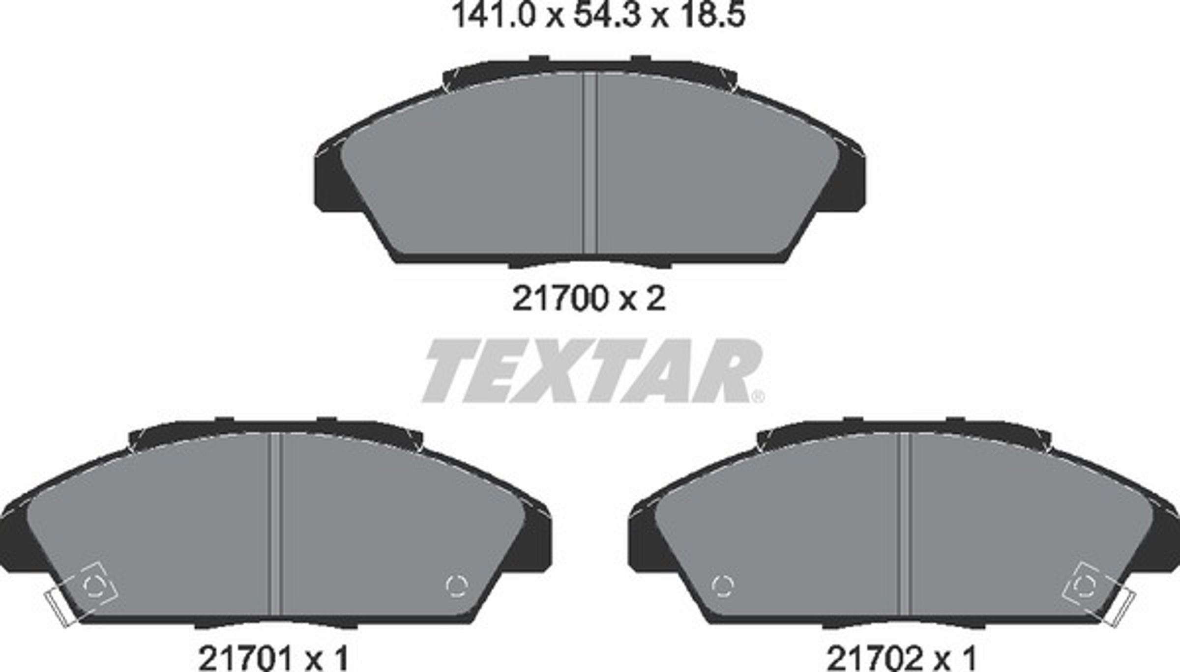 Колодки тормозные дисковые TEXTAR 2170001