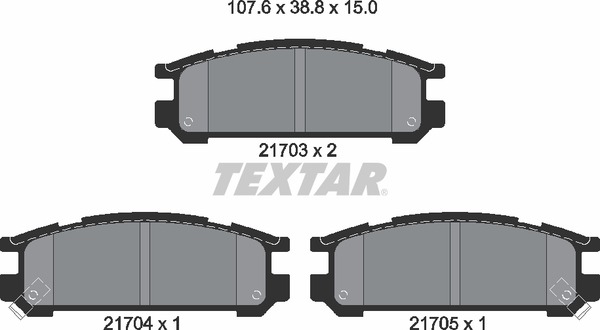 2170301 TEXTAR Тормозные колодки