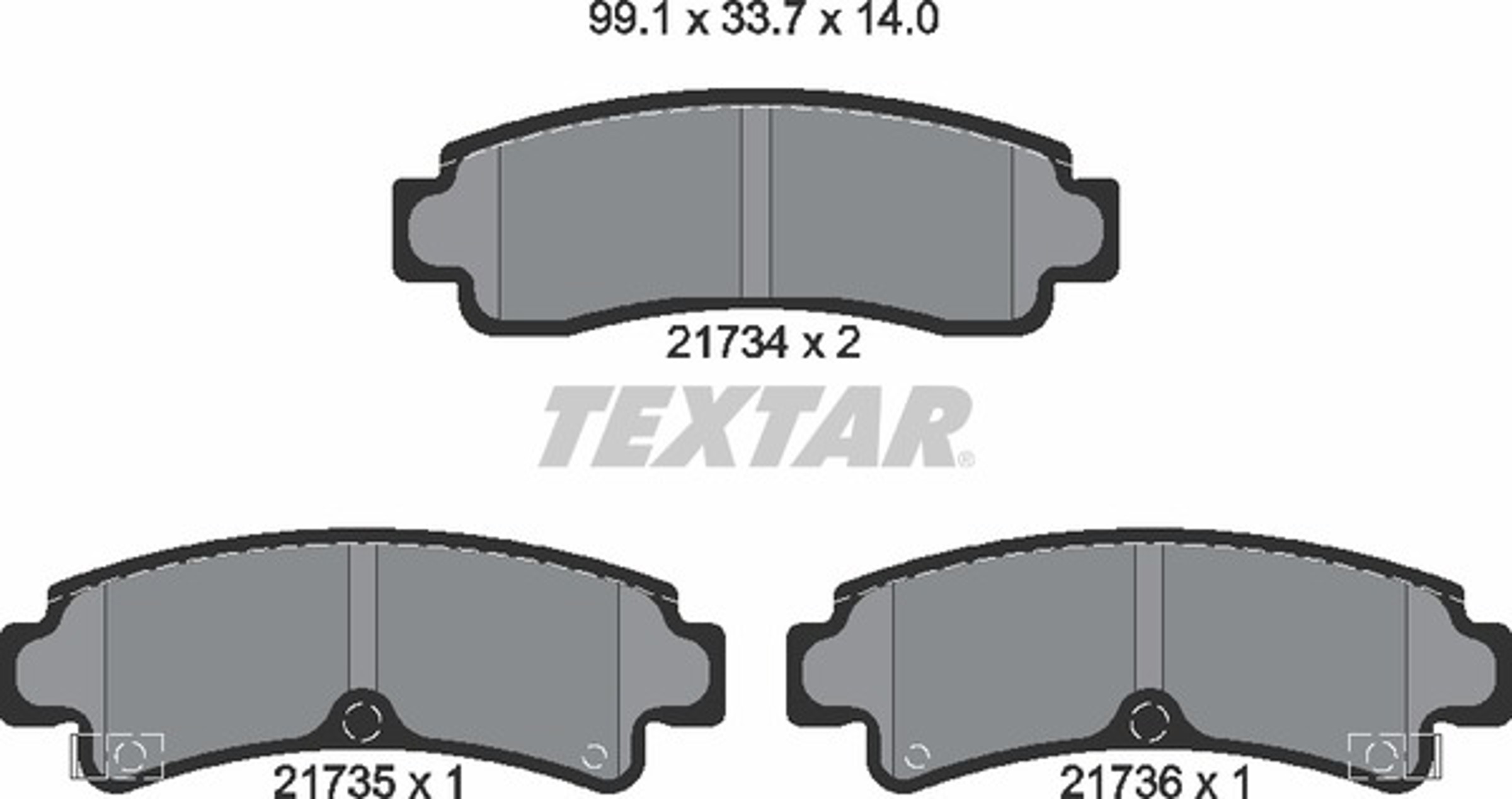 Колодки тормозные дисковые TEXTAR 2173401