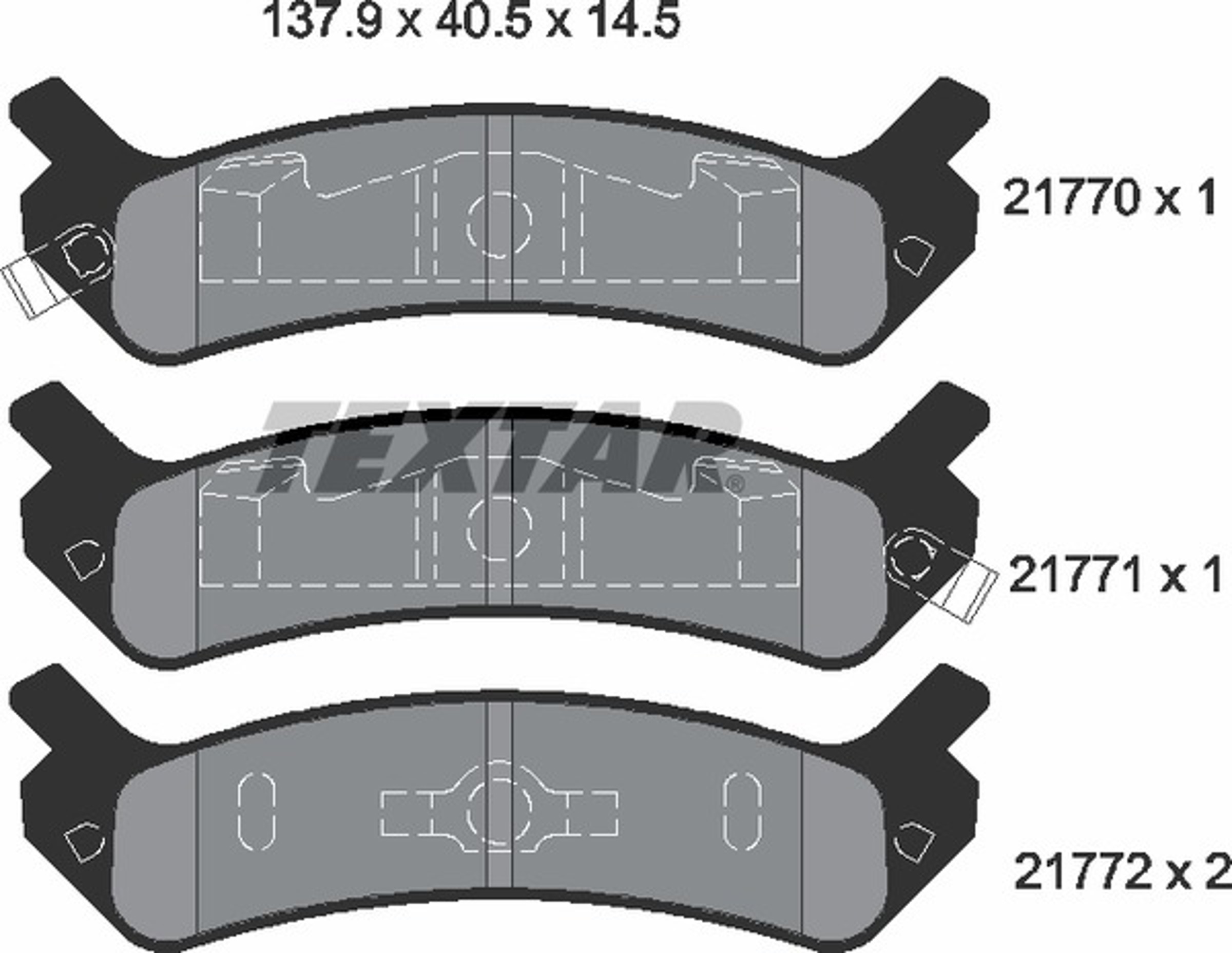 2177001 TEXTAR Колодки тормозные дисковые