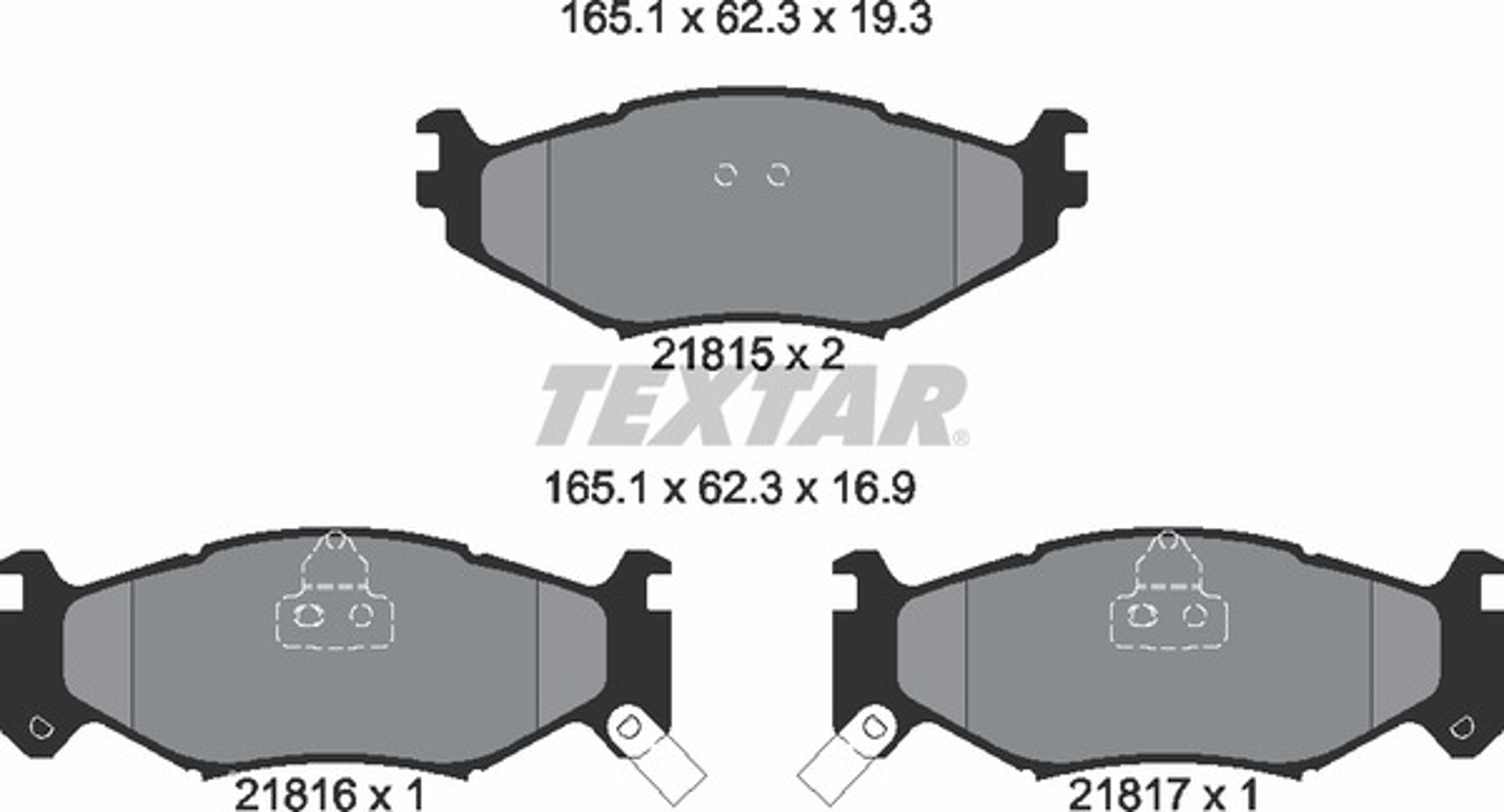 Колодки тормозные дисковые TEXTAR 2181501