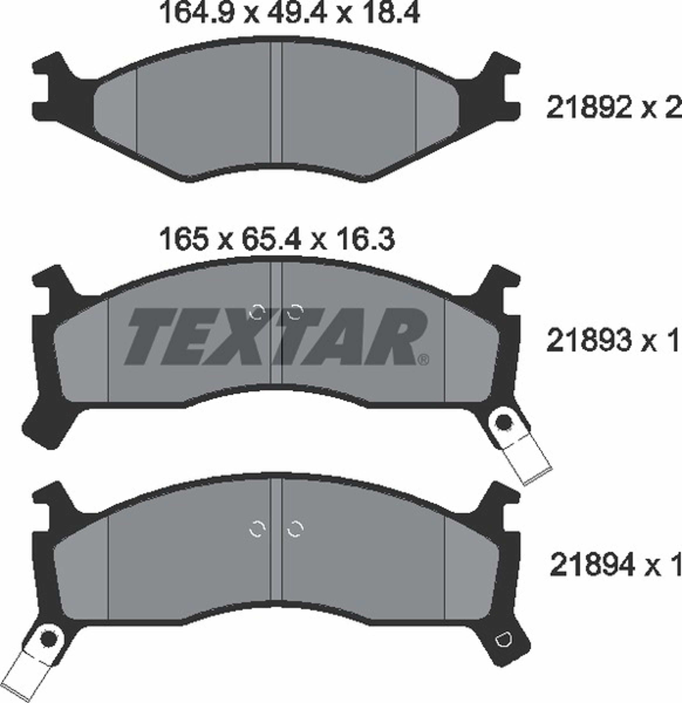 2189202 TEXTAR Колодки тормозные дисковые