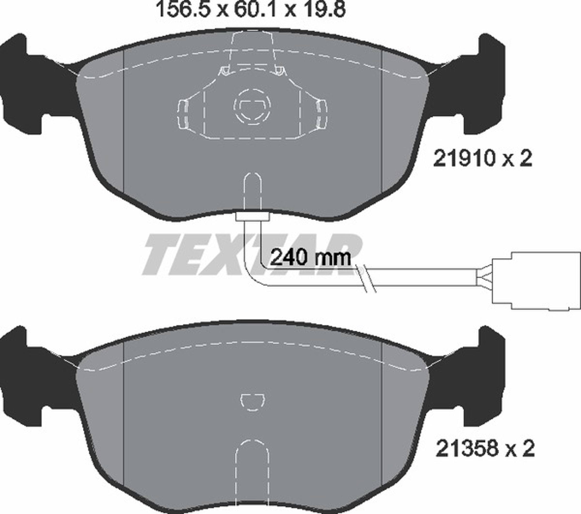 Колодки тормозные дисковые TEXTAR 2191003