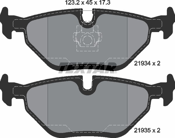 2193402 TEXTAR Тормозные колодки