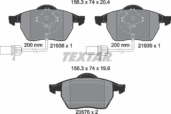 2193801 TEXTAR Тормозные колодки