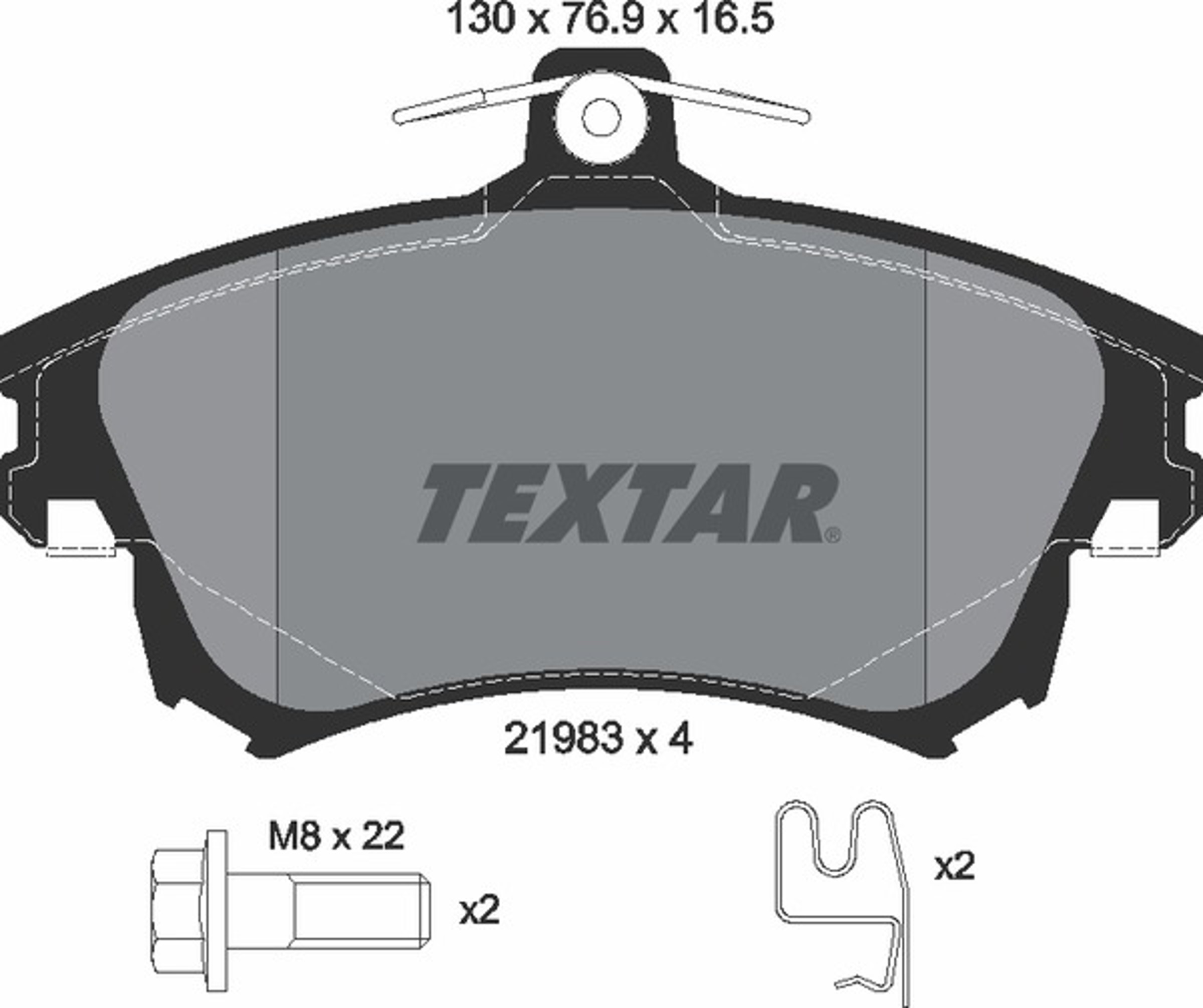 Колодки тормозные дисковые TEXTAR 2198304