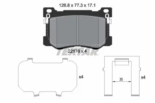 2217601 TEXTAR Тормозные колодки