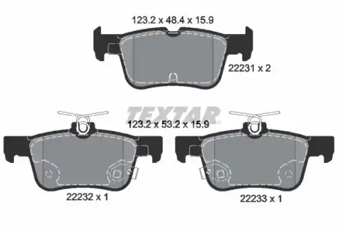 Тормозные колодки TEXTAR 2223101